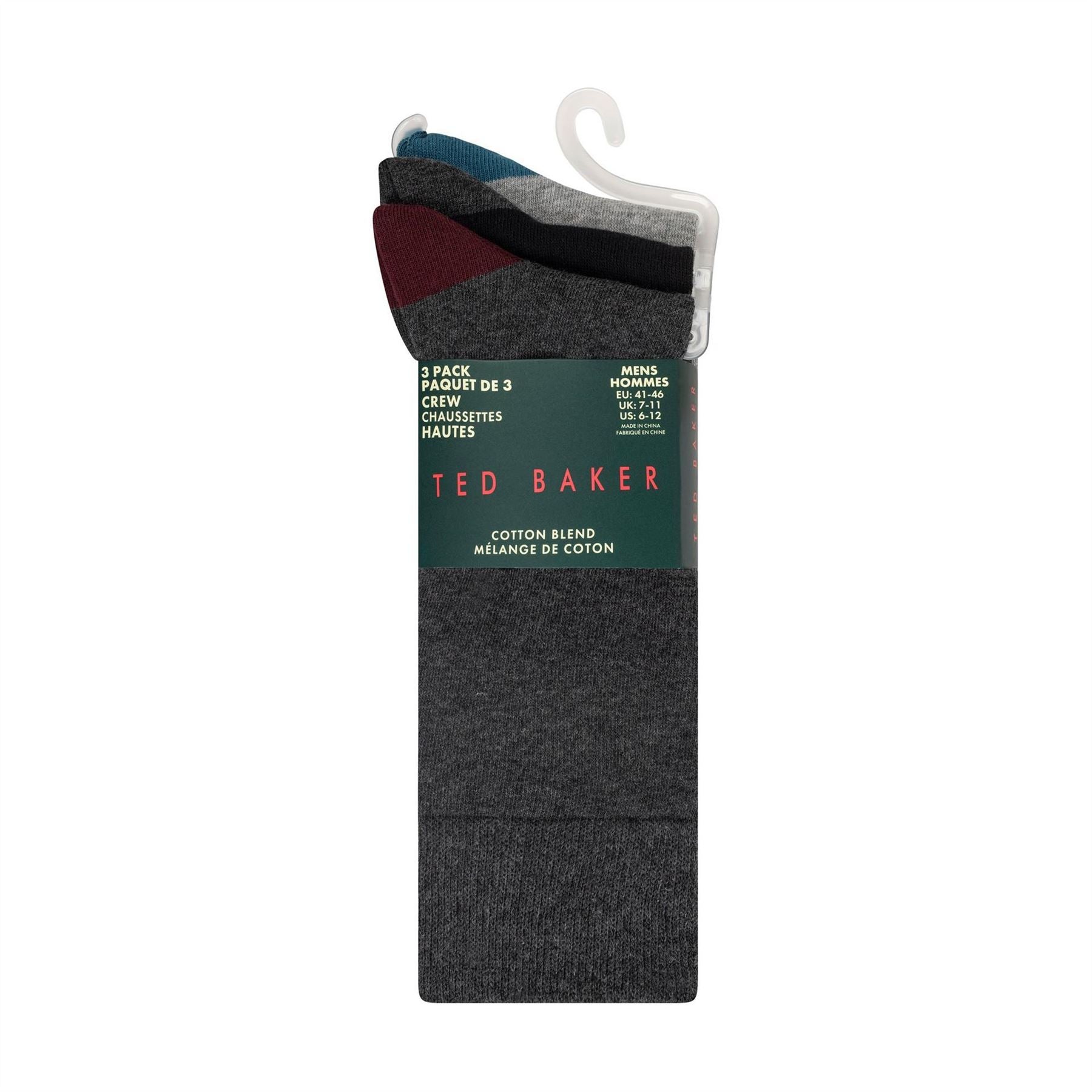 Ted Baker 3 Pack Formal Crew Long Socks