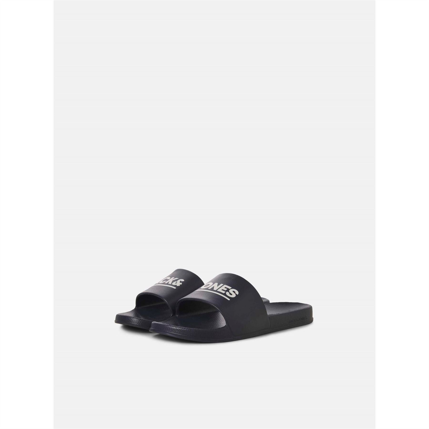 Jack and Jones Ollie Slider Open Toe Logo Print Slides