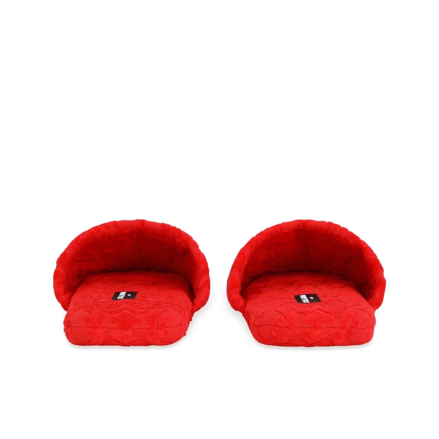 Dolce and Gabbana Casa Jaquard Slippers   Red