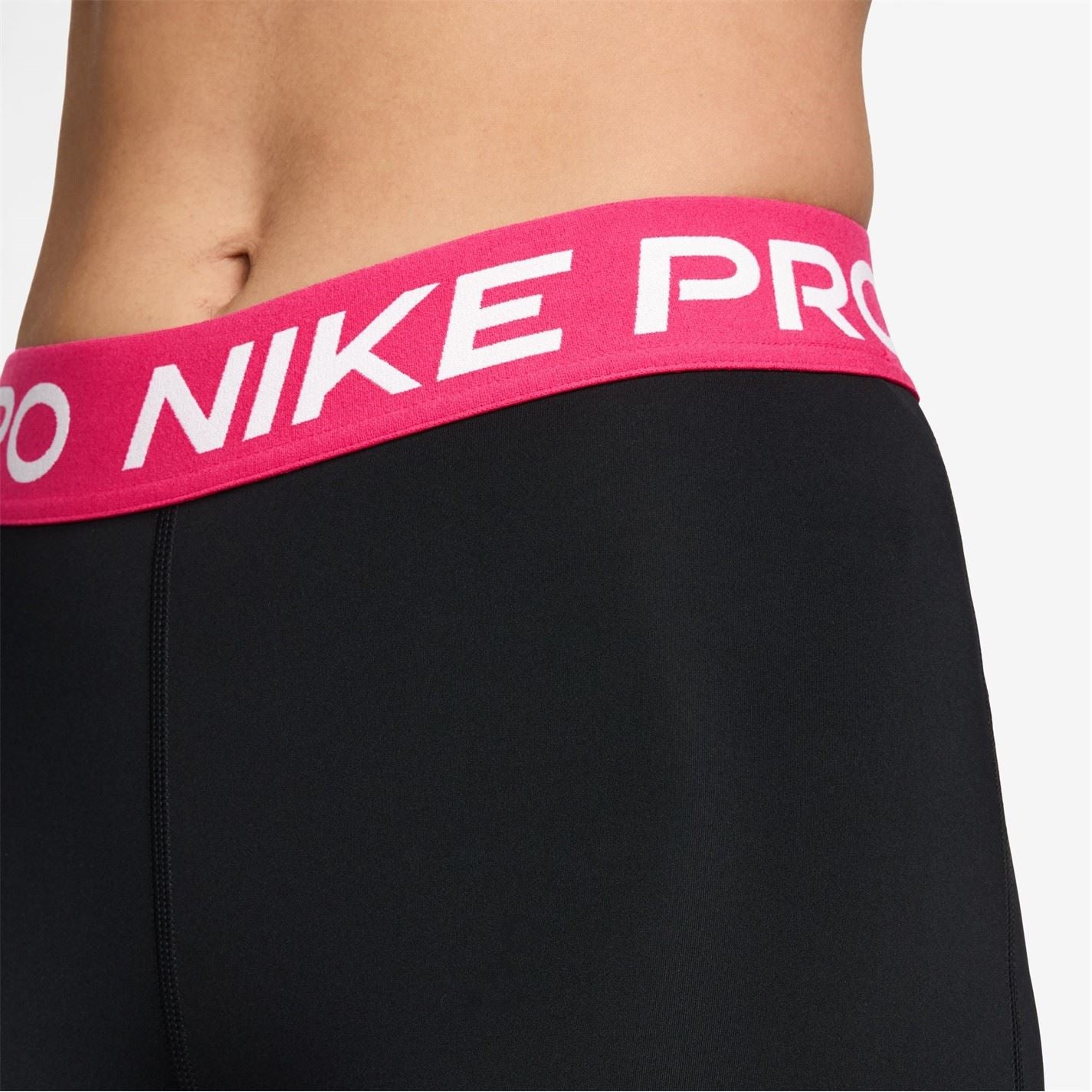 Nike Womens Pro Mid Rise Mesh Panelled Leggings