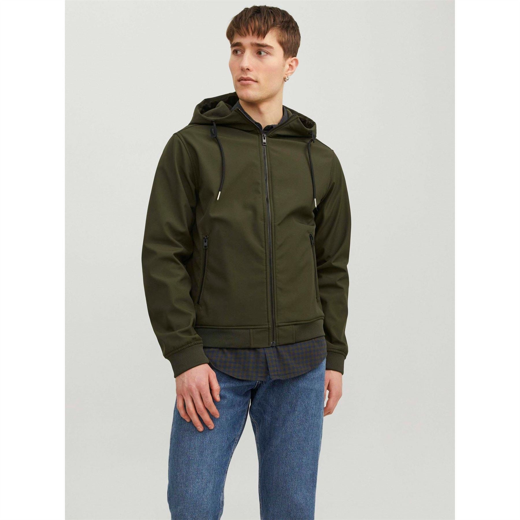 Jack and Jones Zipped Hooded Softshell Jacket