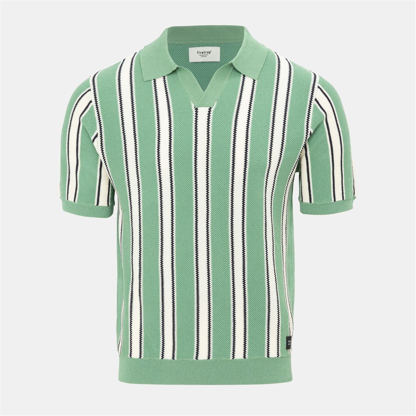 Firetrap Polo Striped Classic Collared T-Shirt