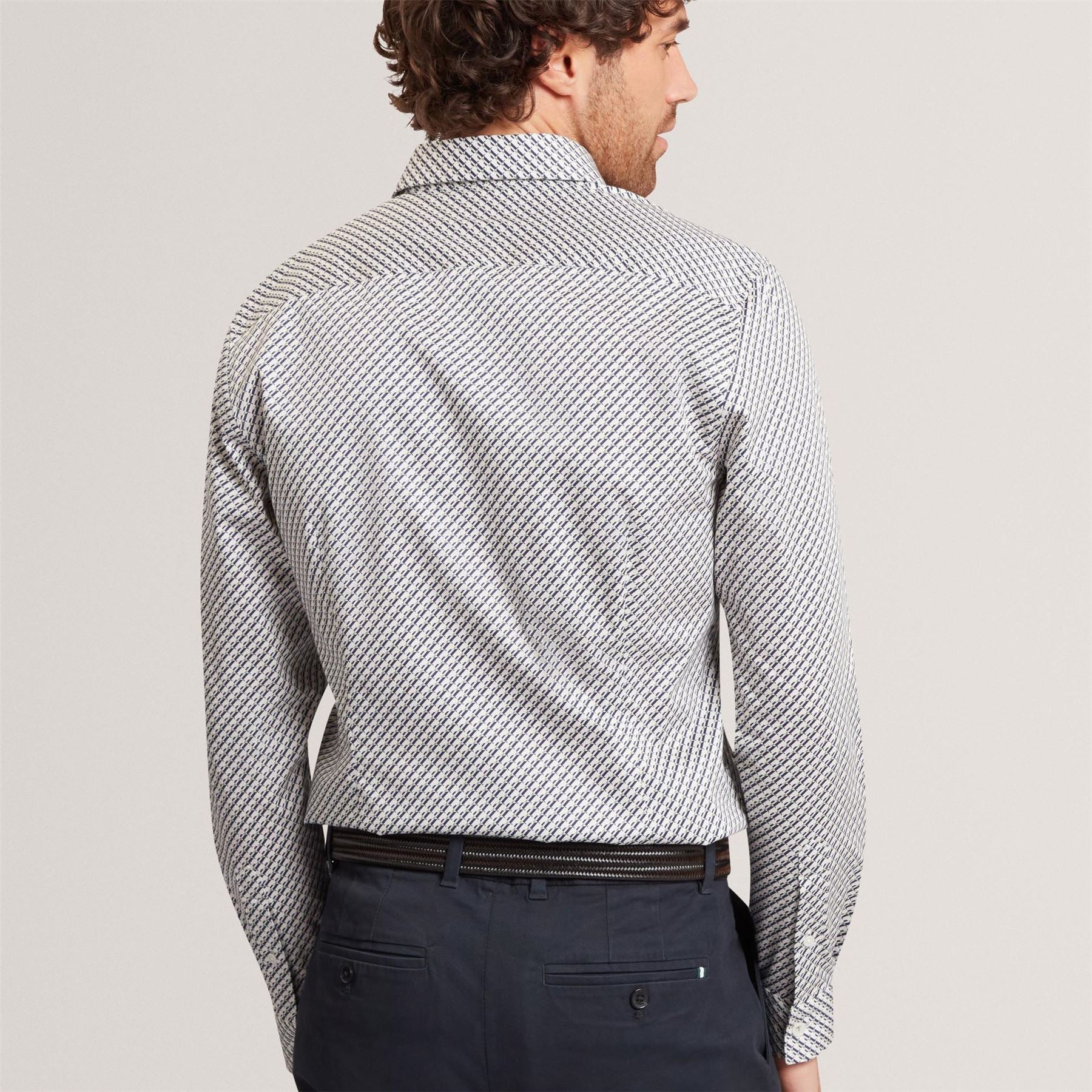 Ted Baker Ls Slim Geo Long Sleeve Patterned Shirt
