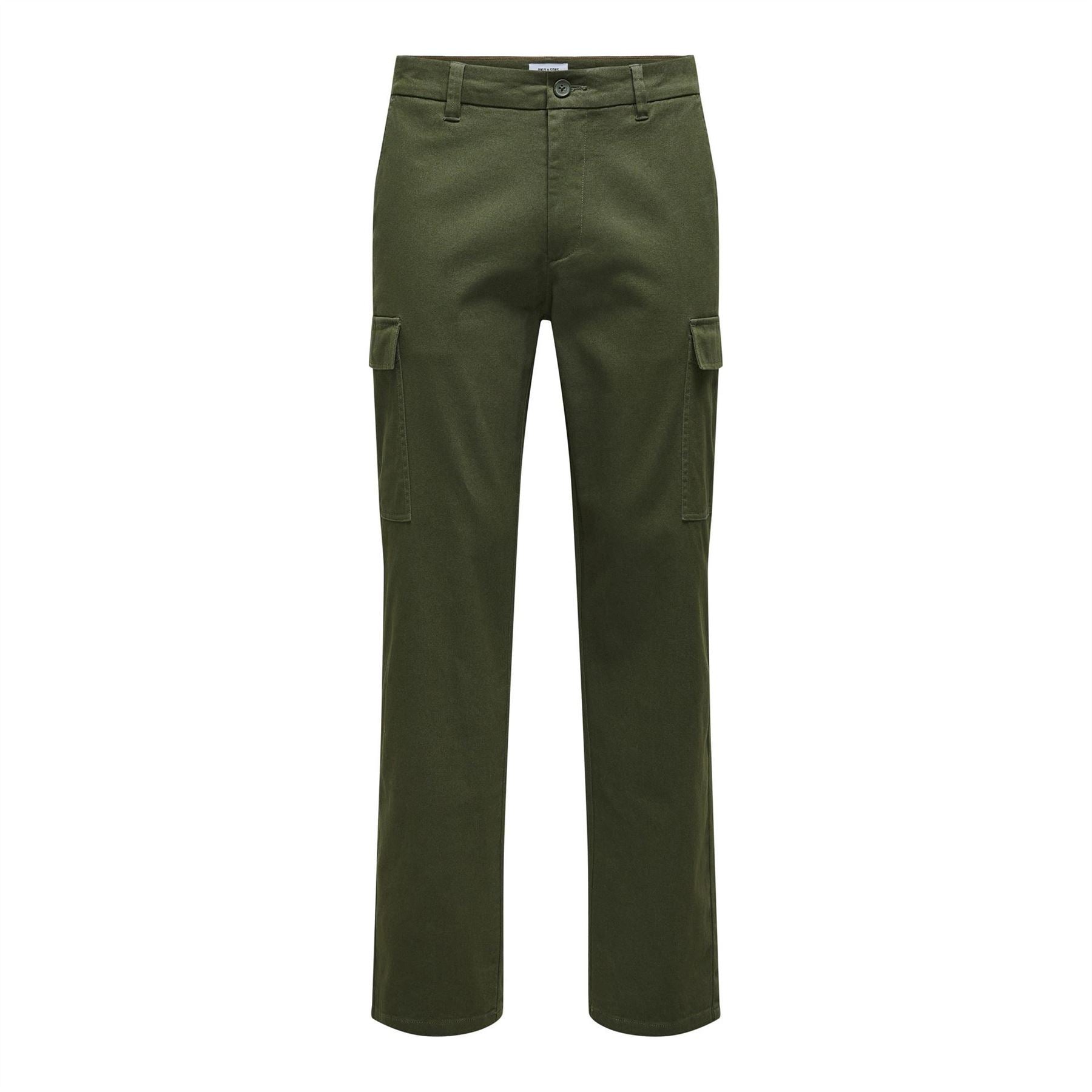 Only Solid Patterned Straight Cargo Pants
