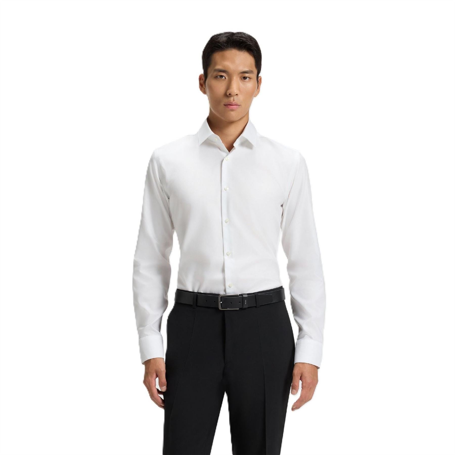 Boss Point Collar Long Sleeve Regular Fit Oxford Shirt