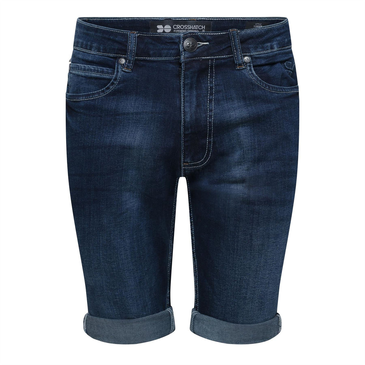 Crosshatch Tonwin Denim Bermuda Shorts