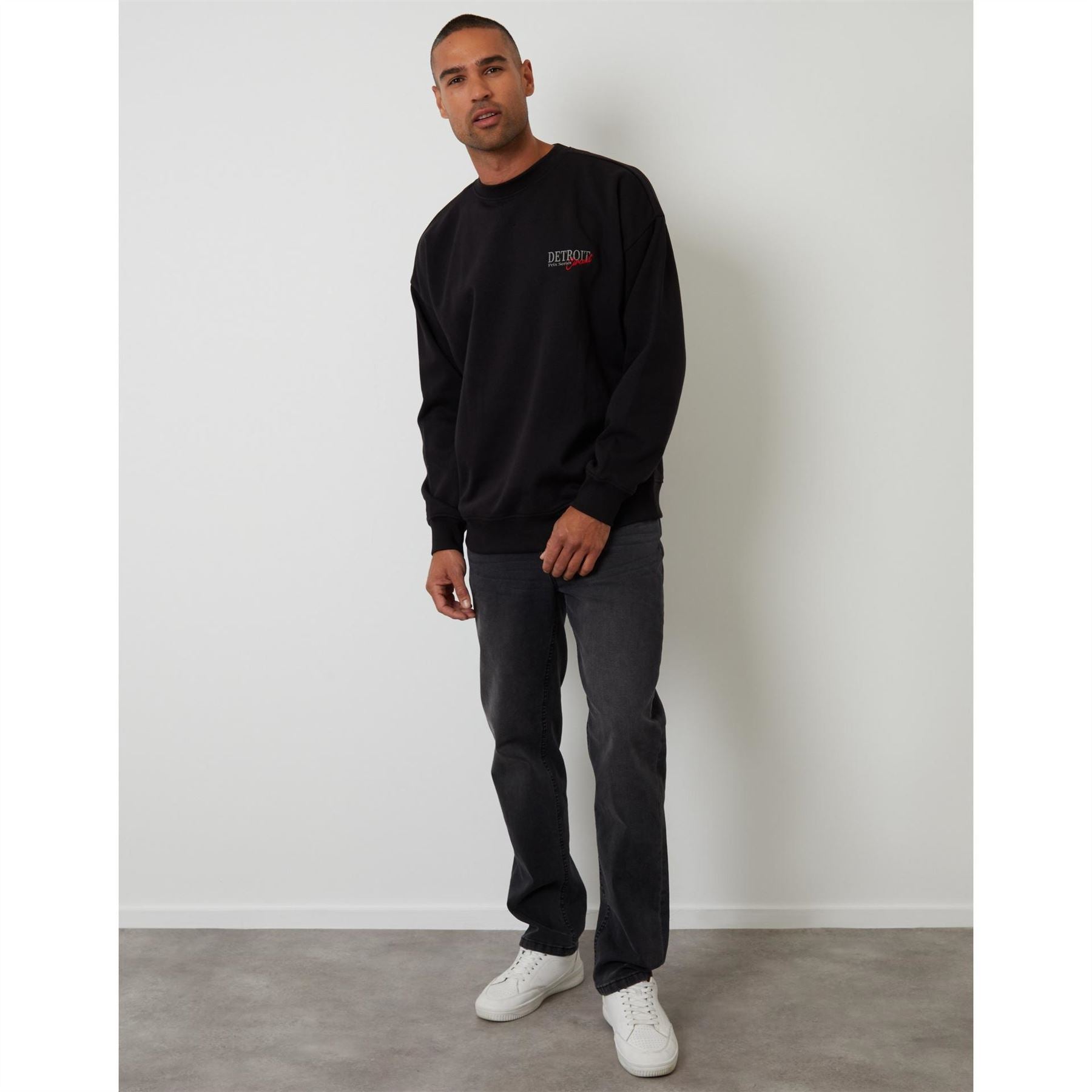 Threadbare Tb Print Crew Neck Jumper