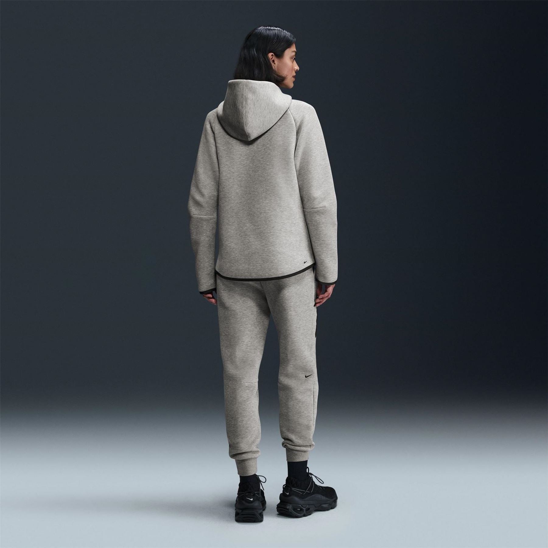 Nike Tech Solid Patterned Hooded Neck Jacket