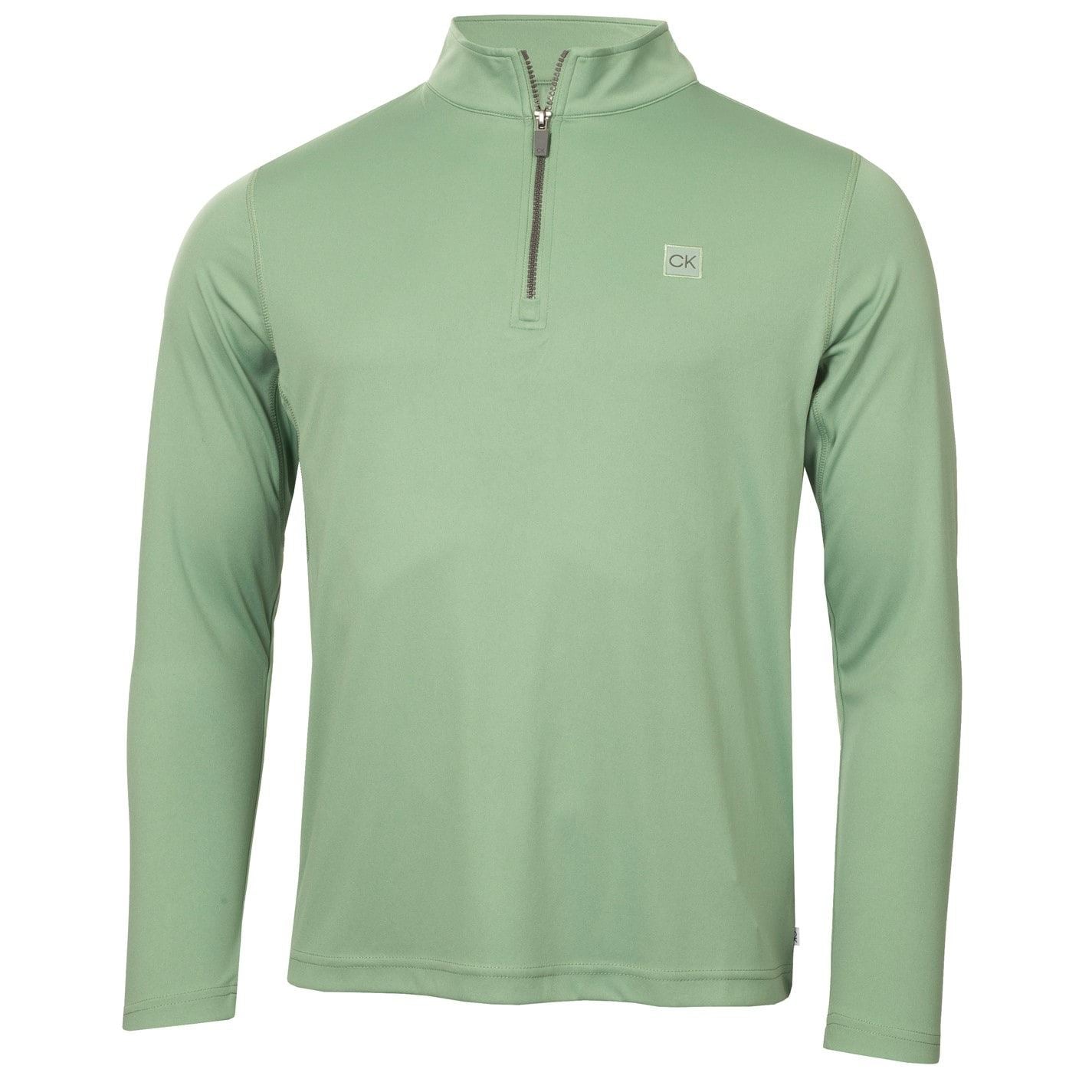 Calvin Klein Golf Regular Fit Zip Neck Long Sleeve Sweatshirt