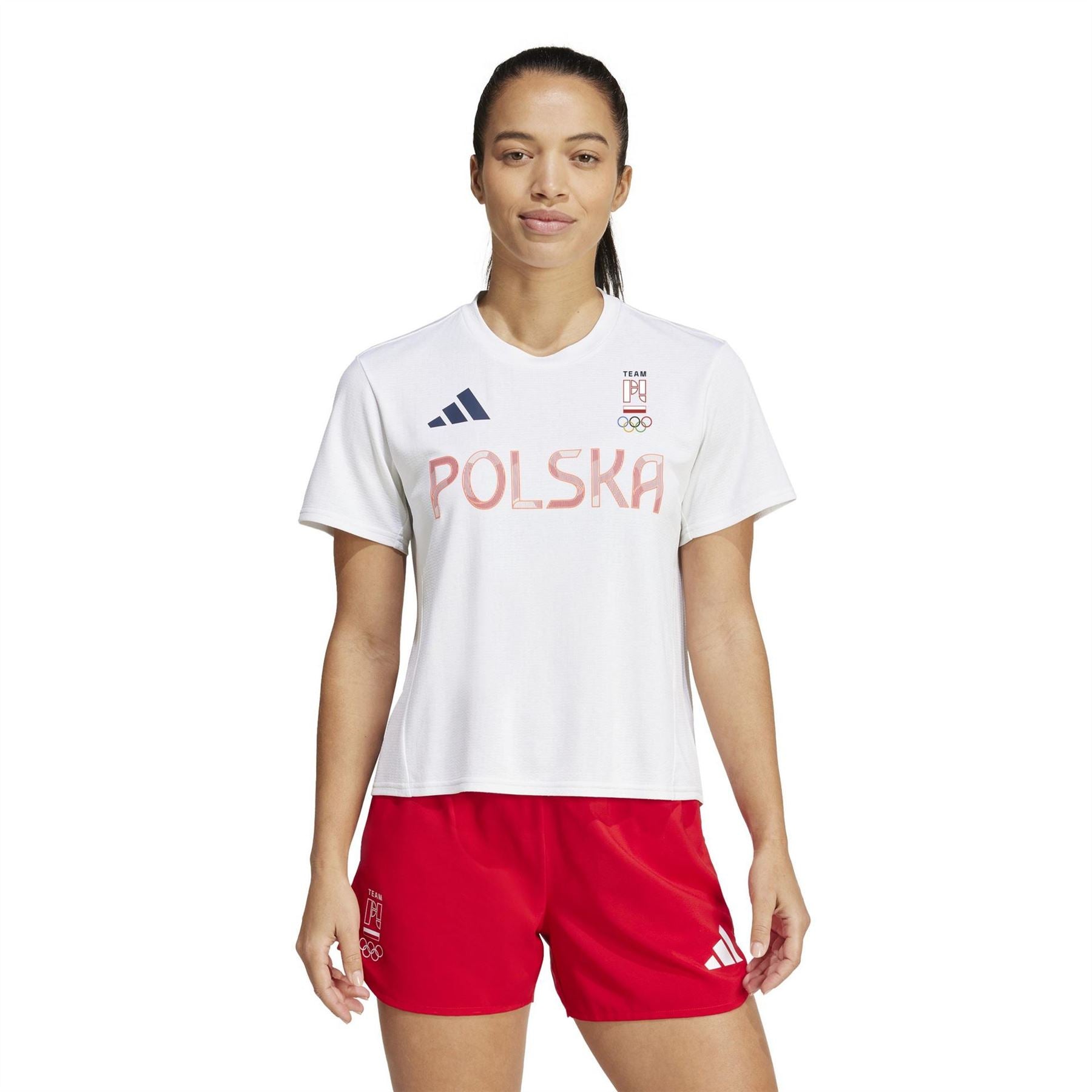 adidas Poland Short Sleeve Performance Gym Top