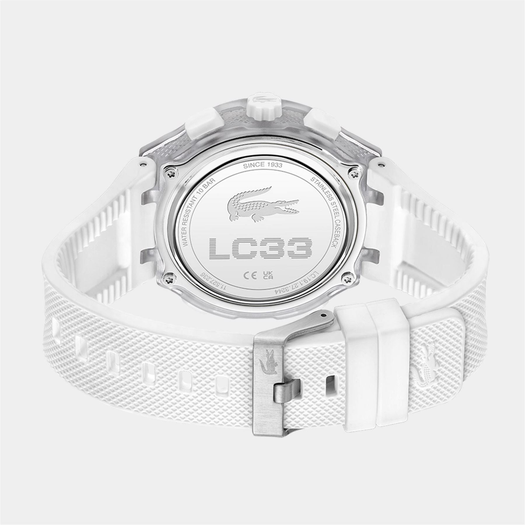 Lacoste Watches Mens Lc33 Silicone Strap Watch