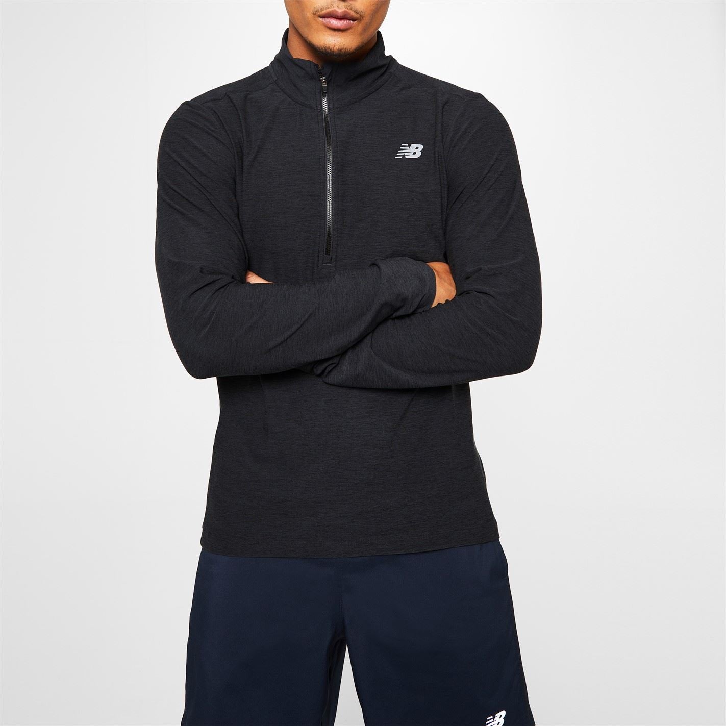 New Balance Mens Quarter Zip Running Top