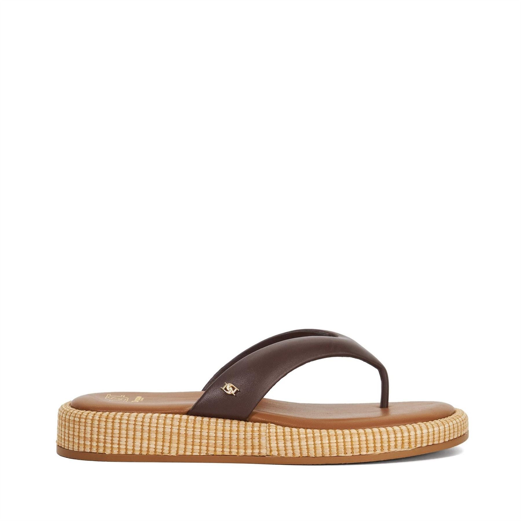 Dune London Lo Laike Textured Toe Post Sandals