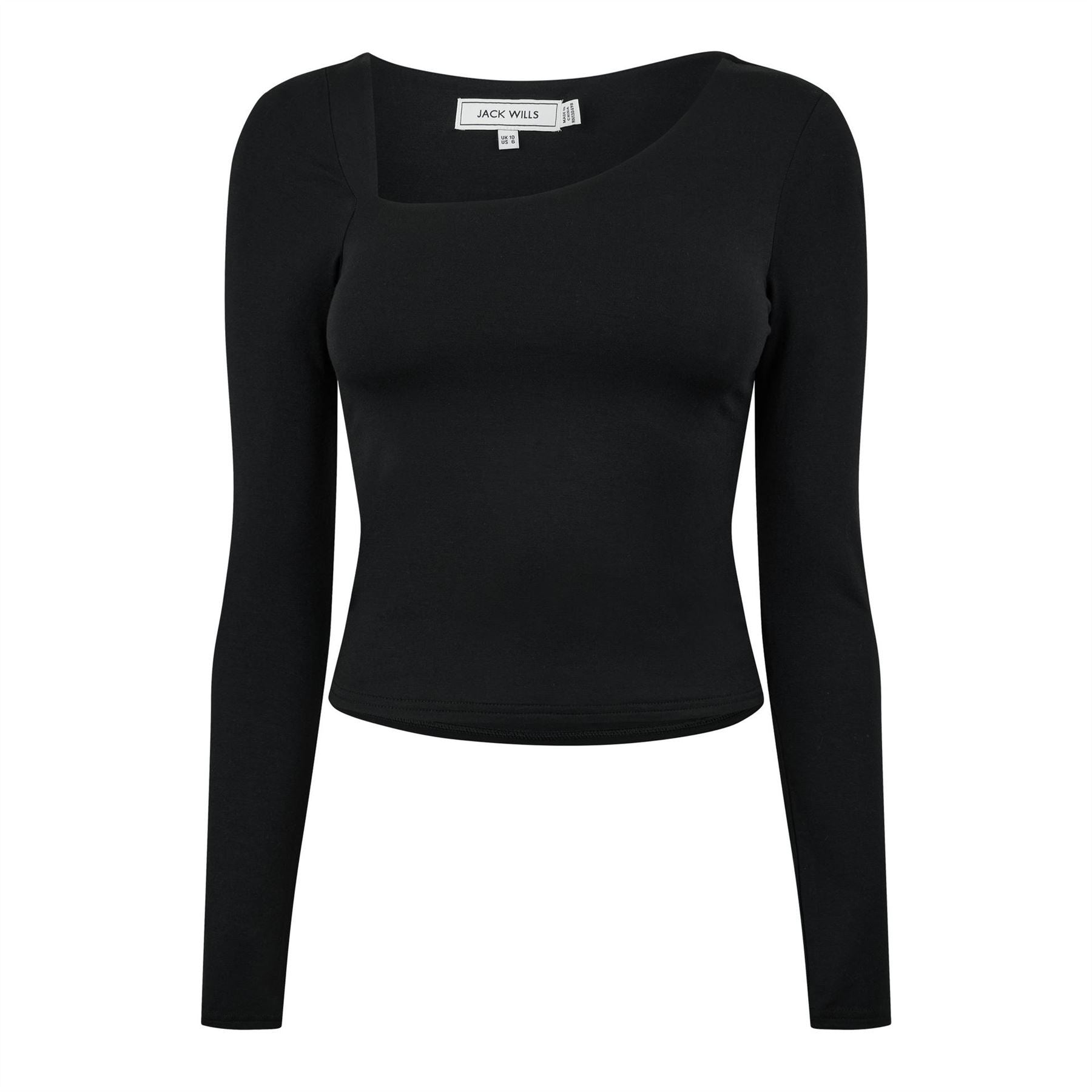 Jack Wills Asymmetric Long Sleeve Regular Fit T-Shirt