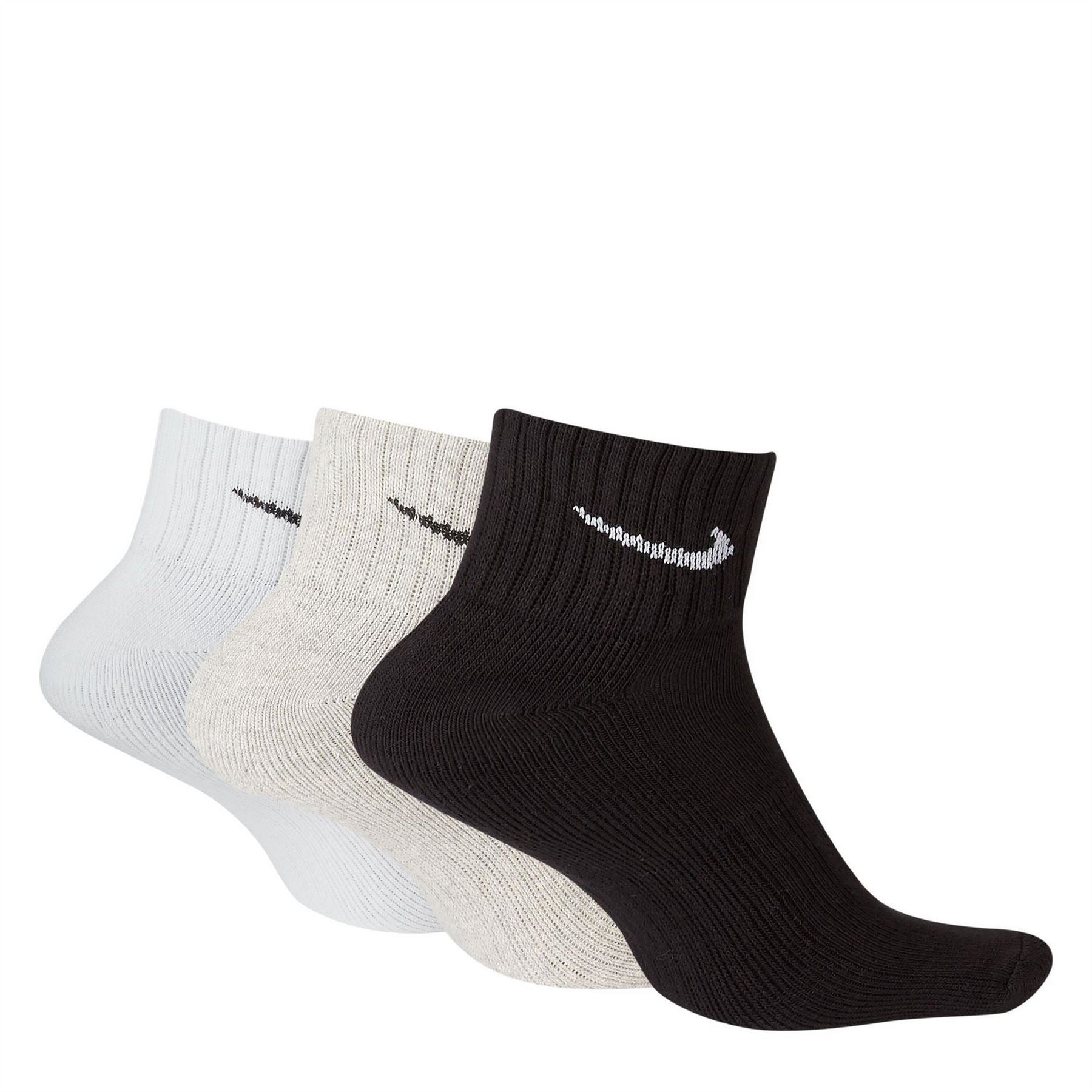Nike Three Pack Quarter Socks Mens