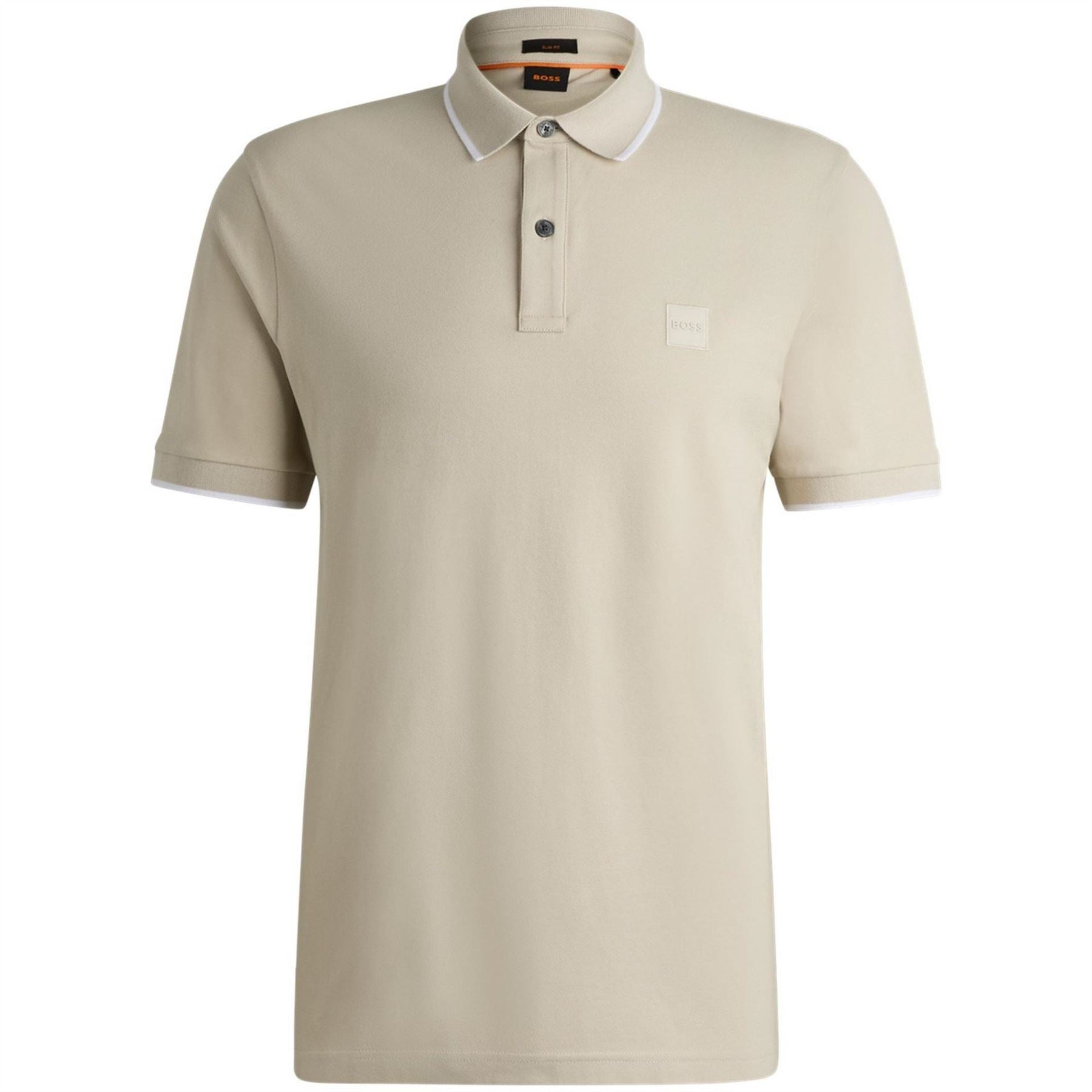 Boss Orange Pique Short Sleeve Polo Shirt With Logo Detail