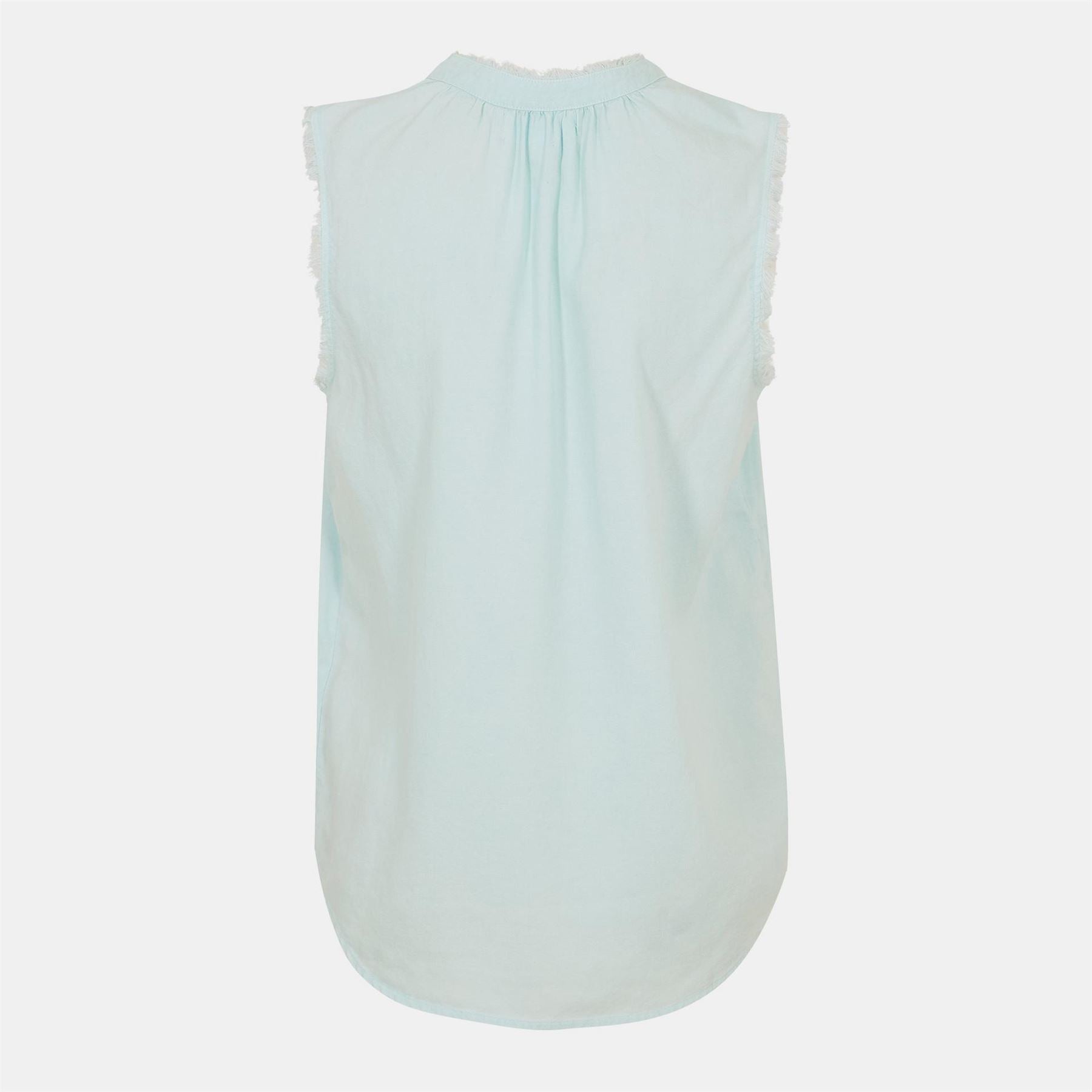 Bella Dahl Frayed Relaxed Fit Tie Neck Sweatshirt