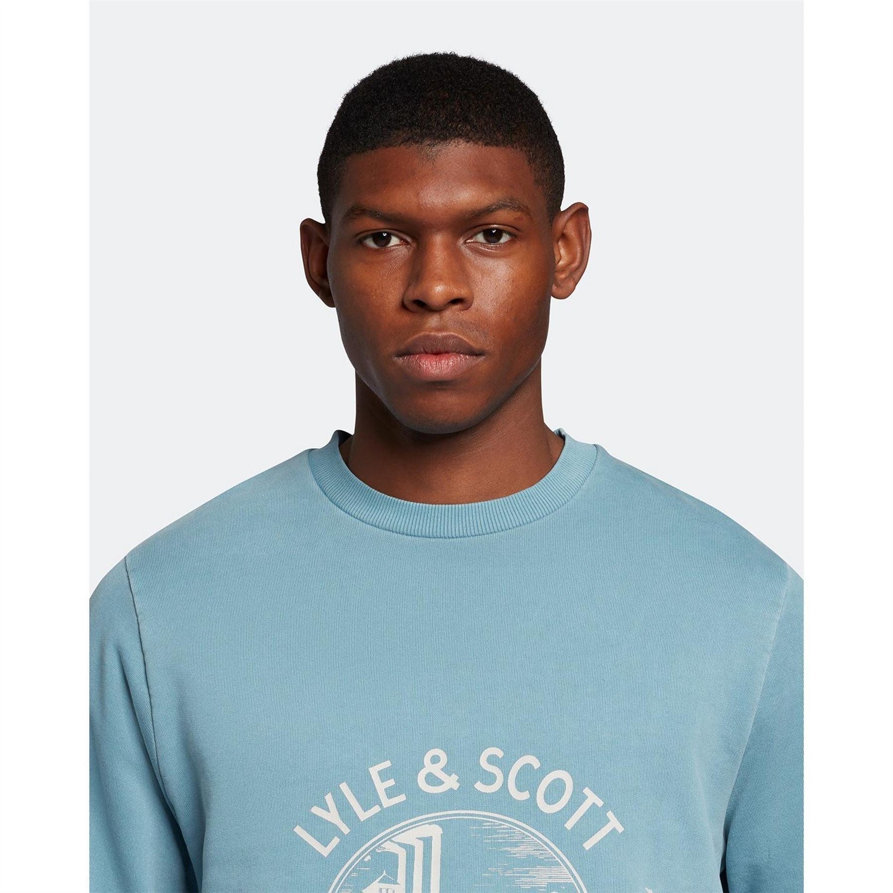Lyle and Scott Printed Crew Neck Relaxed Fit Sweatshirt
