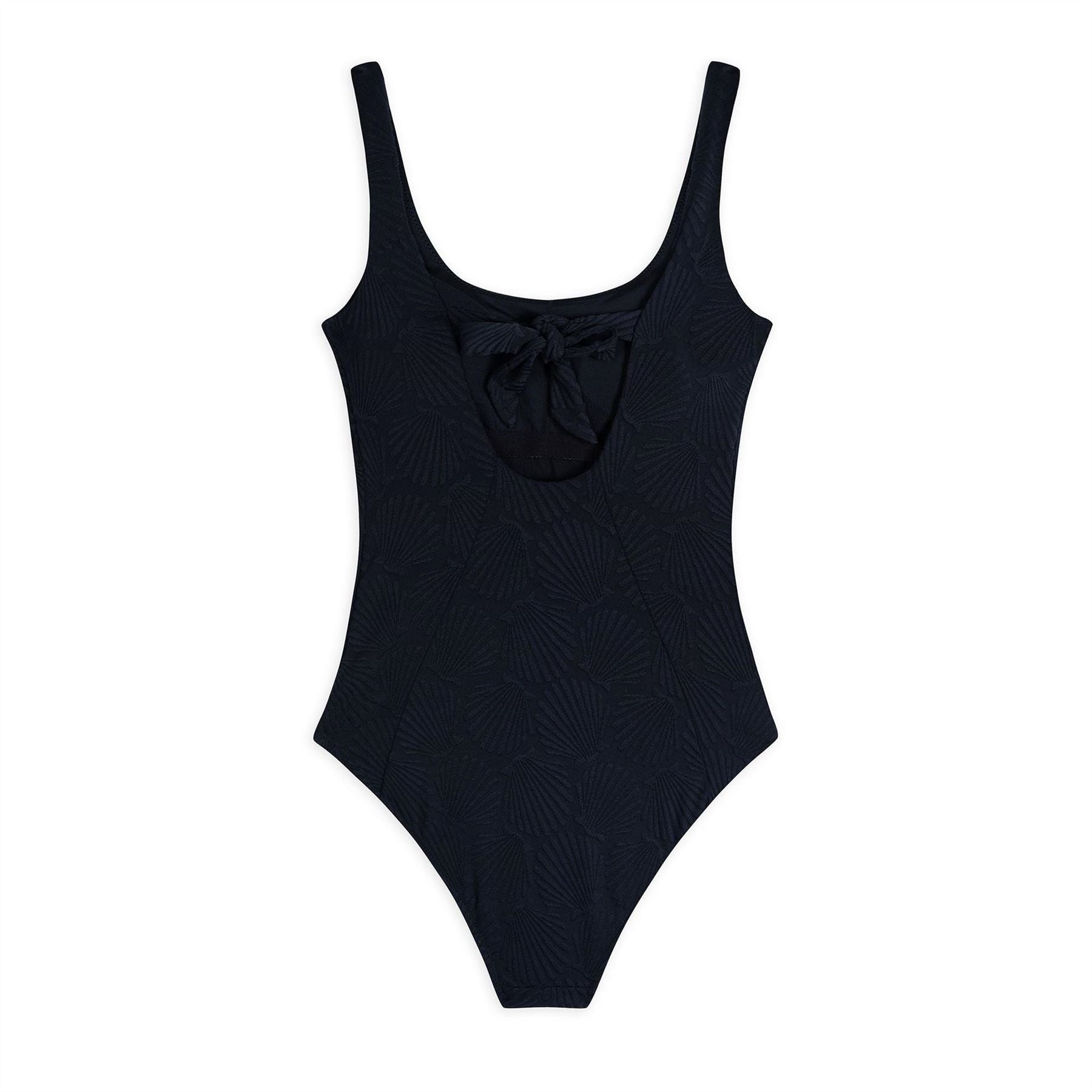 Chelsea Peers Sweetheart Tie Back Textured Swimsuit