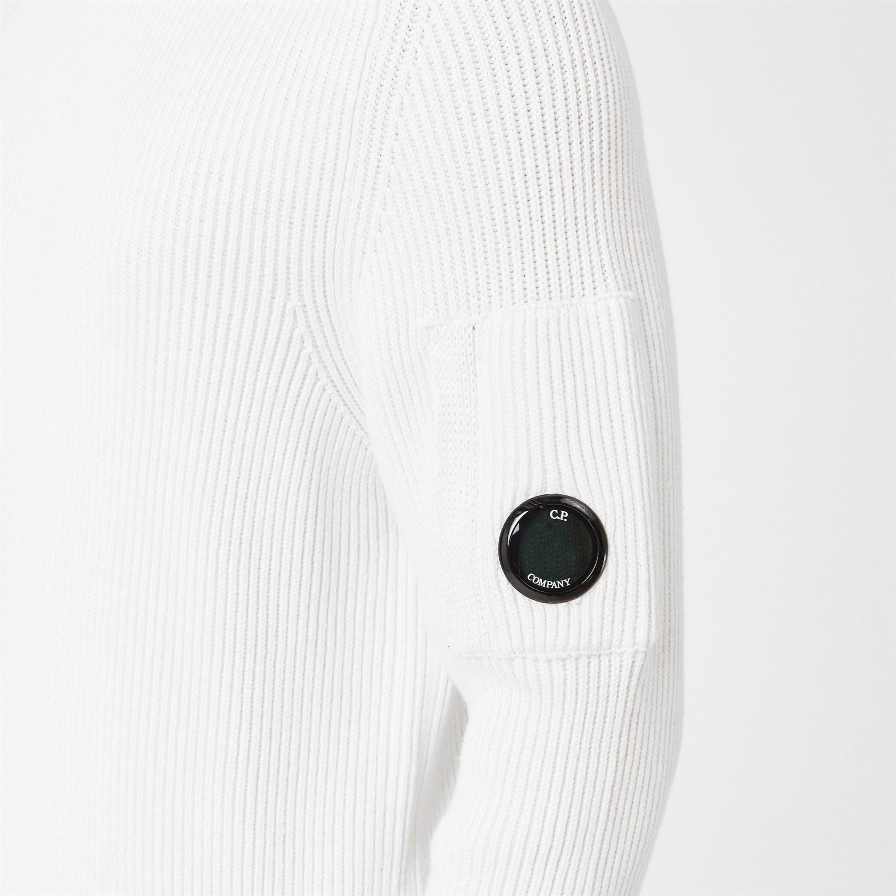 CP Company Rubber Badge Crew Neck Raglan Sleeve Sweater
