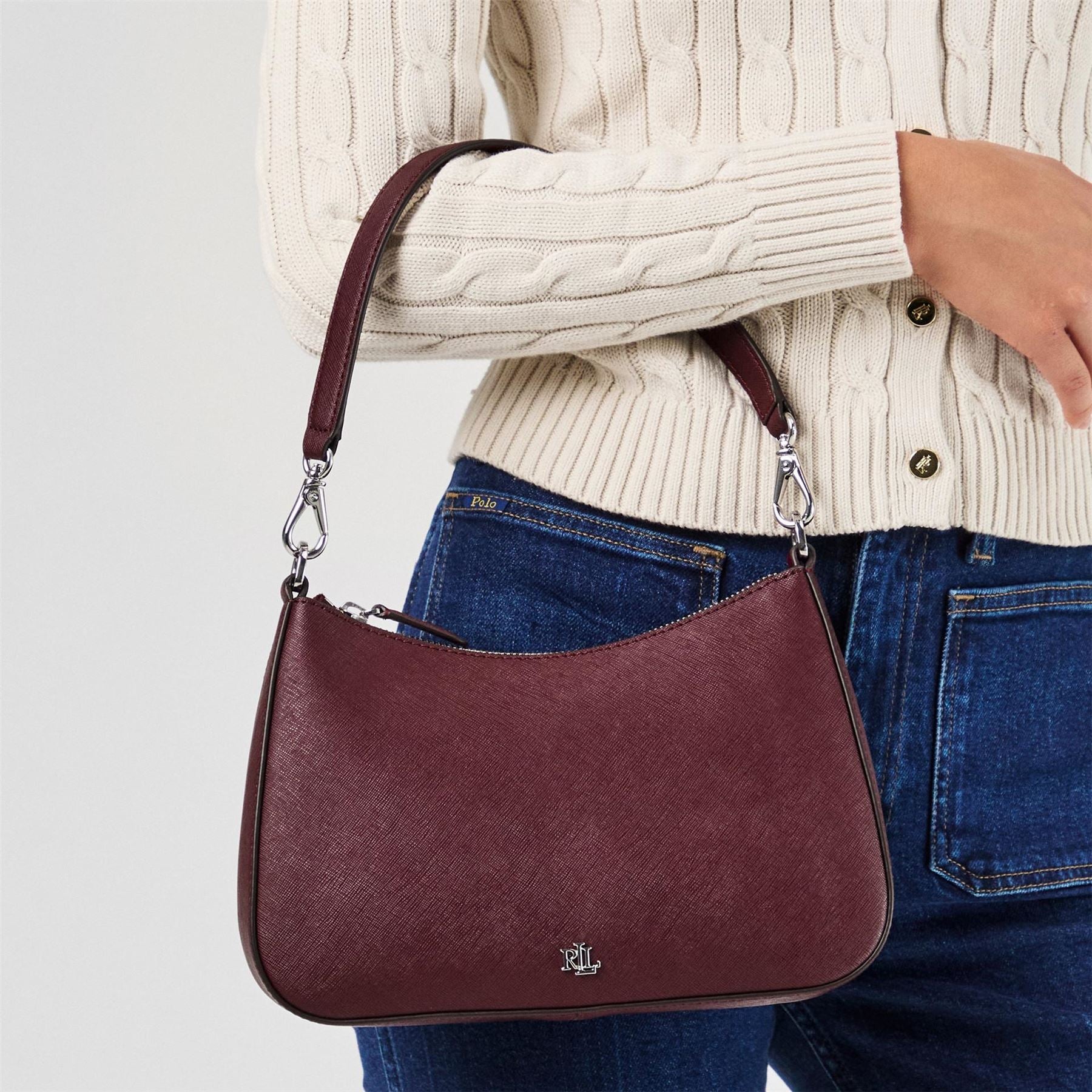 Lauren by Ralph Lauren Danni Leather Shoulder Bag