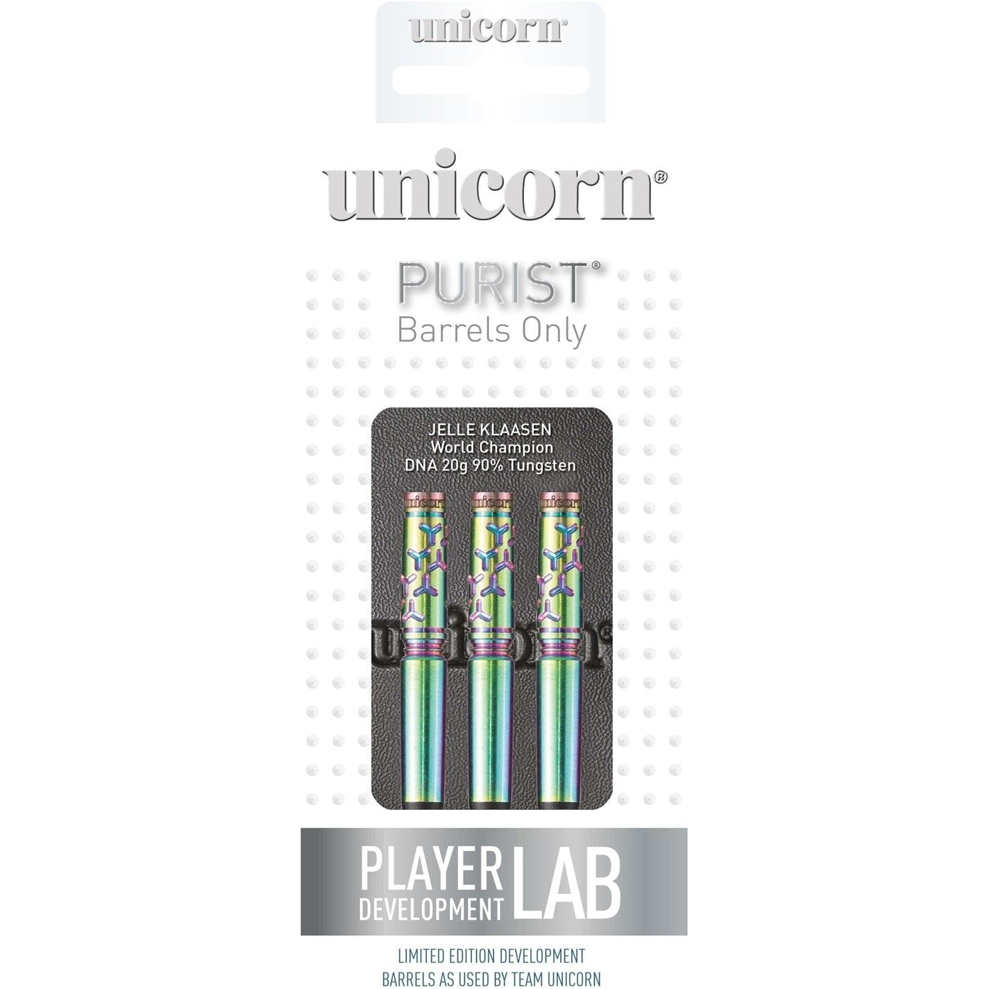 Unicorn Darts Klaasen Wordmark Tungsten Dart