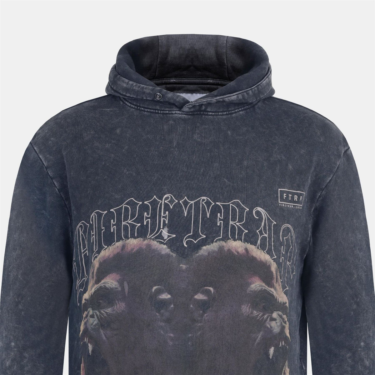 Firetrap Graphic Hooded Neck Long Sleeve Sweatshirt
