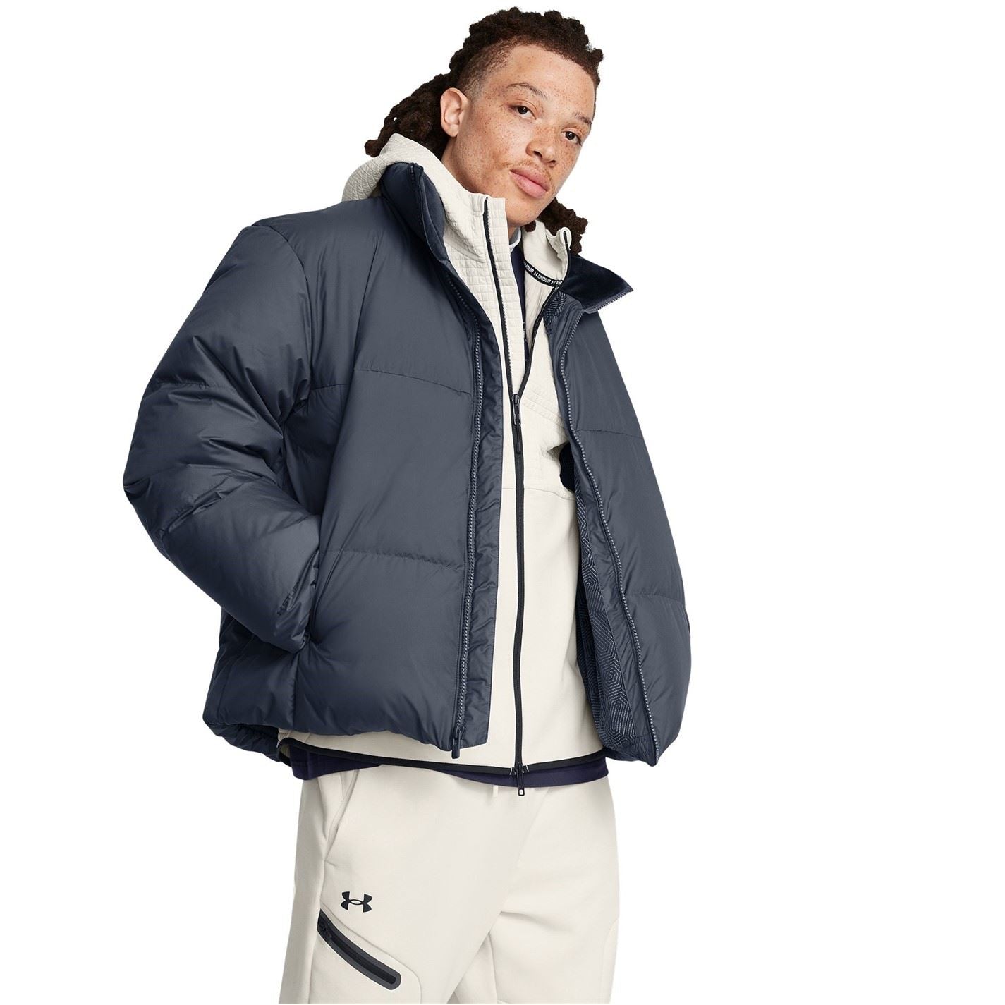 Under Armour Solid Patterned Down Puffer Jacket