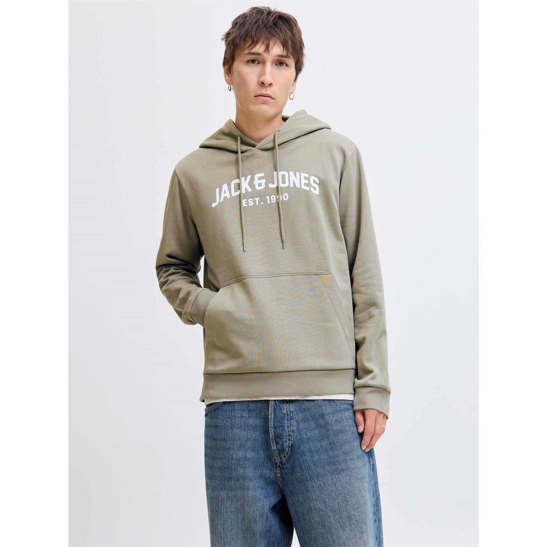 Jack and Jones Mens Arched Logo 2 Pack Hoodie