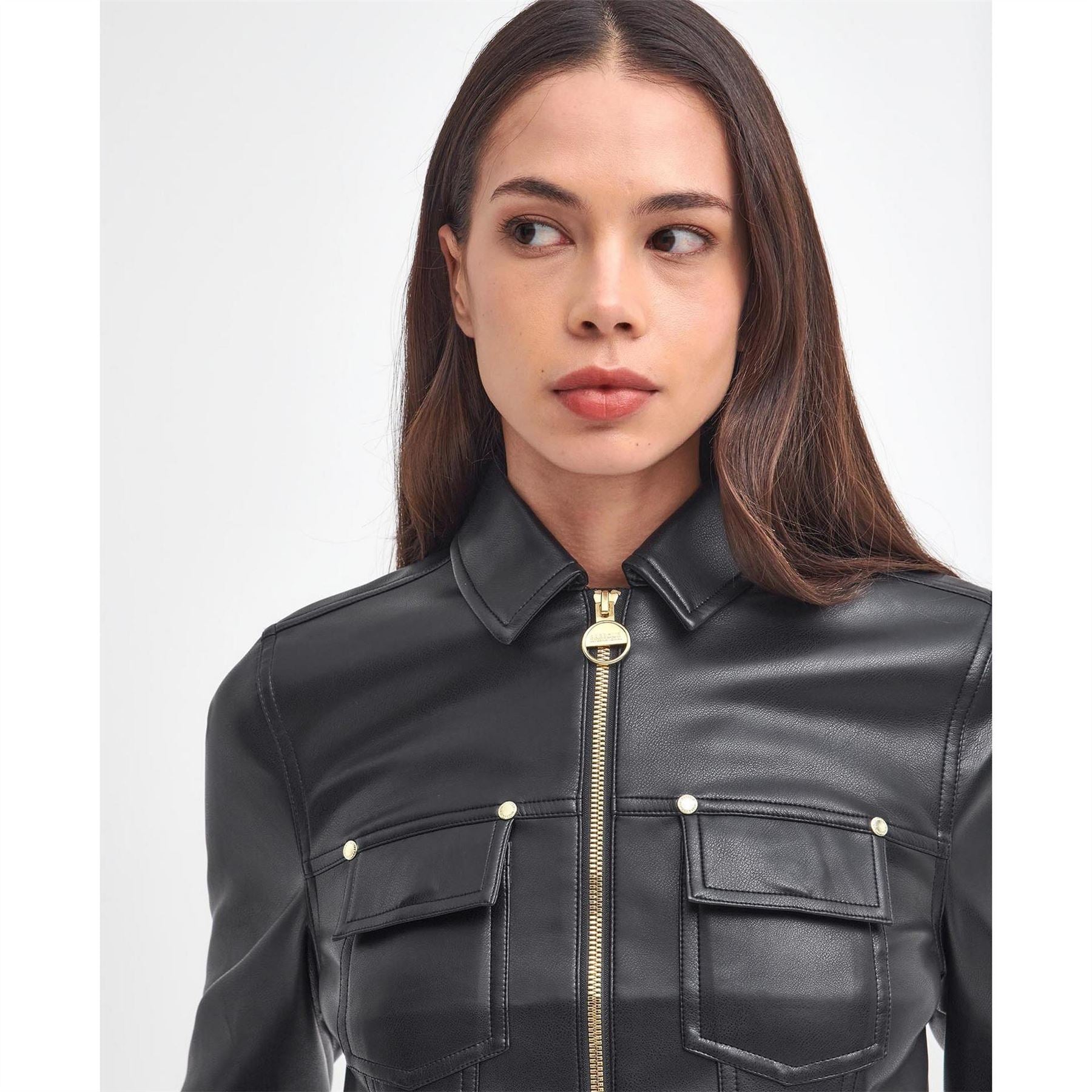 Barbour International Faux Leather Jacket