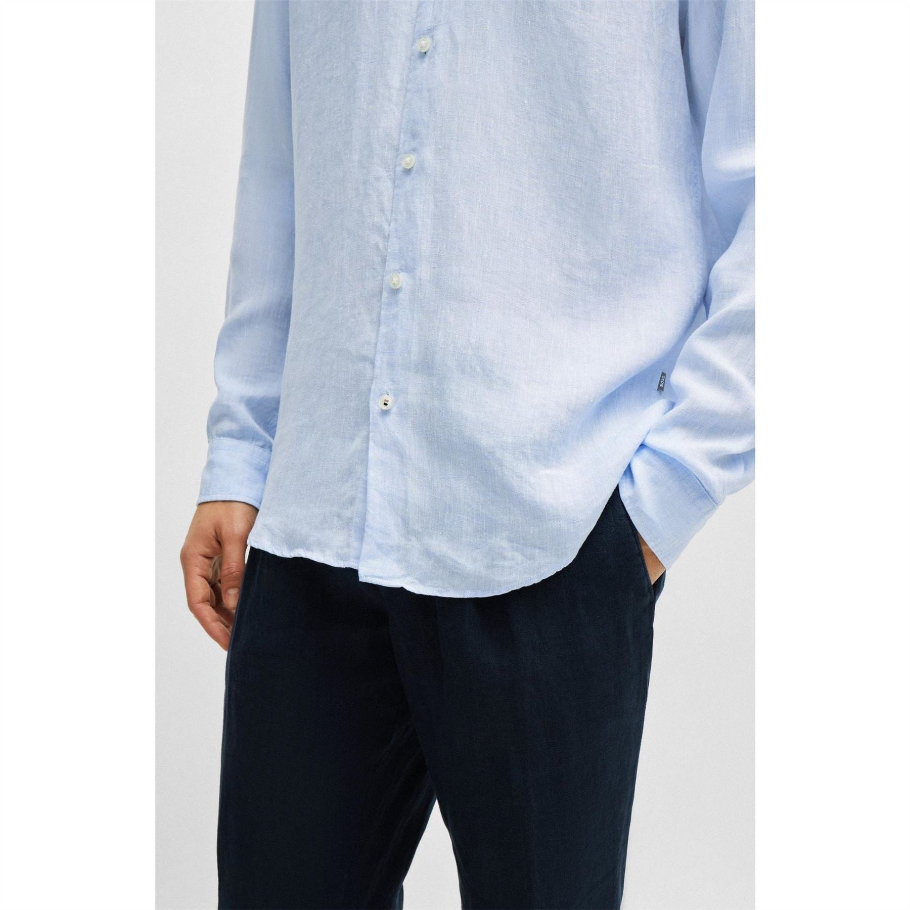 Boss Liam Collared Neck Button Down Long Sleeve Shirt