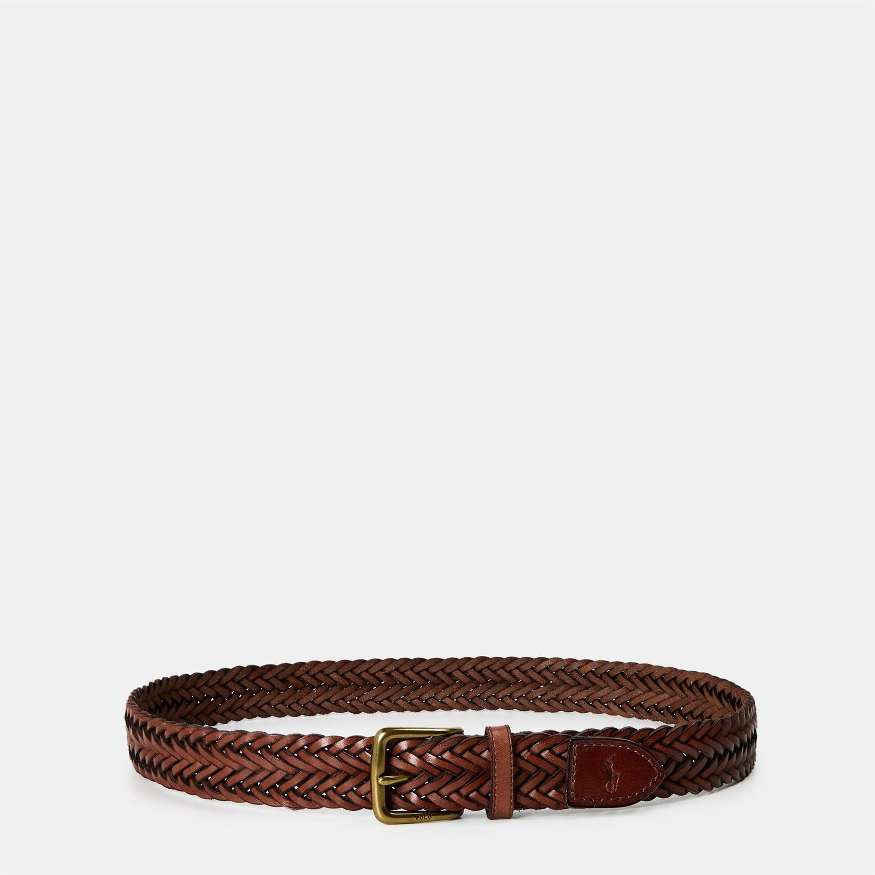 Polo Ralph Lauren Leather Weave Pin Buckle Belt