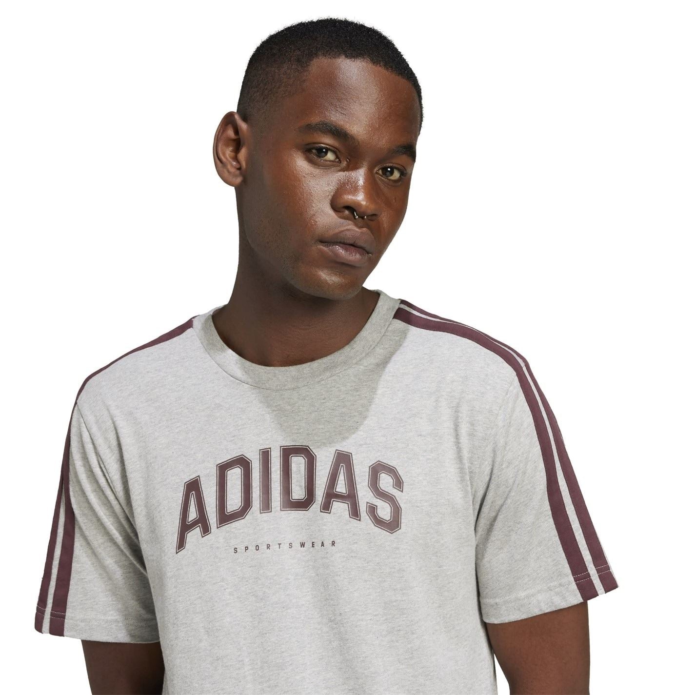 adidas Mens Codes Collegiate Linear Graphic T-Shirt