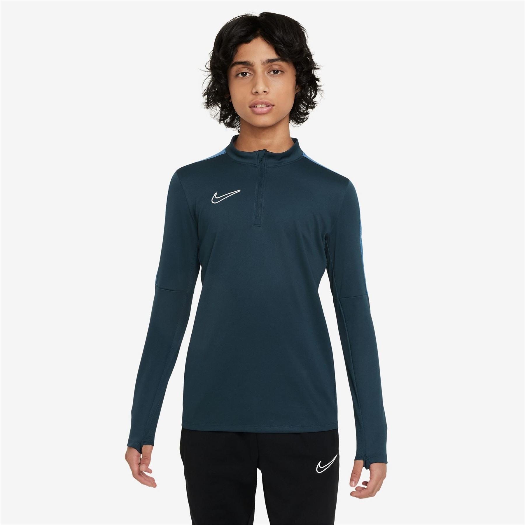 Nike Regular Fit Zip Neck Drill Long Sleeve T-Shirt