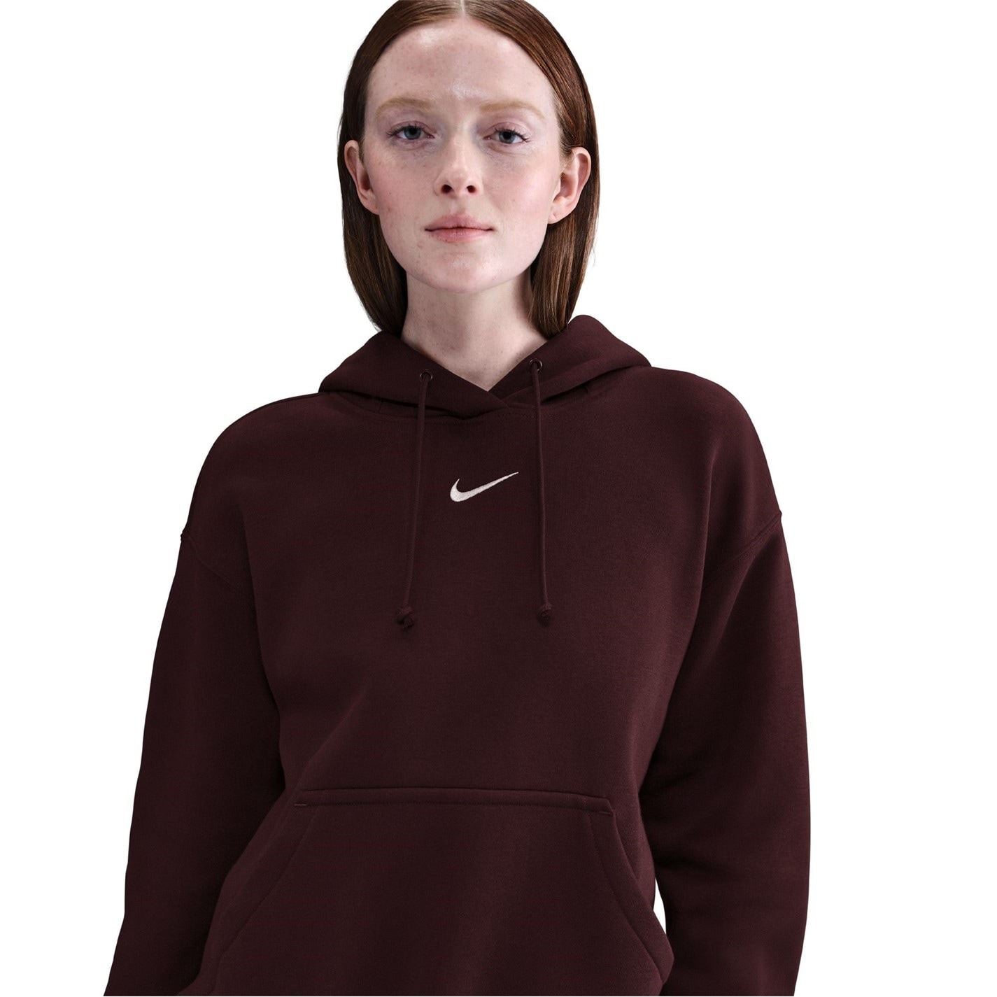 Nike Phoenix Fleece Oversize Fit Drop Shoulder Long Sleeve Hooded Neck Sweatshirt