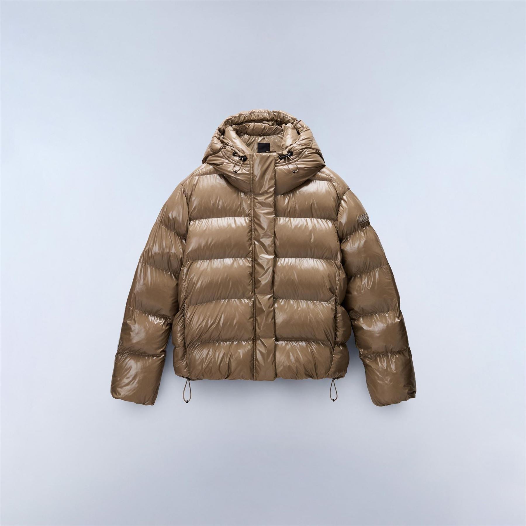 Napapijri Glane Mirror Zip Adjustable Hood Short Puffer Jacket
