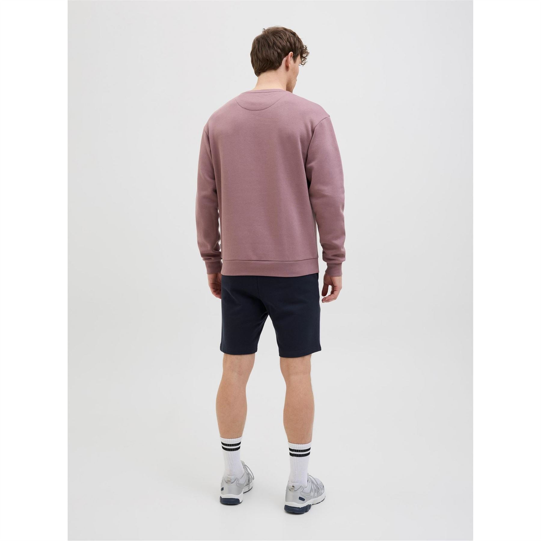 Jack and Jones Solid Bermuda Sweat Shorts with Elasticated Waistband