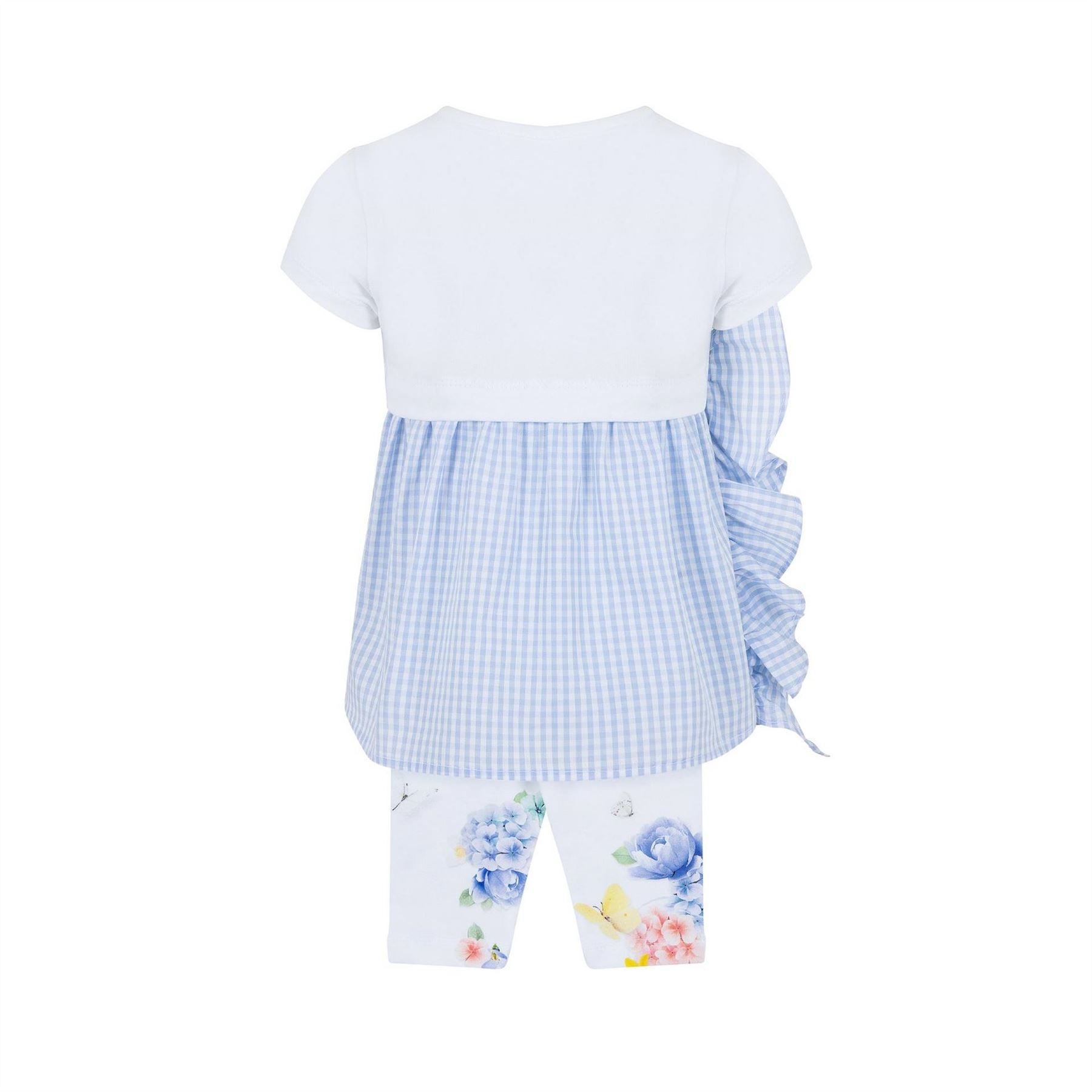 LAPIN HOUSE Crew Neck Ruffle Sleeve T-Shirt Legging Suit