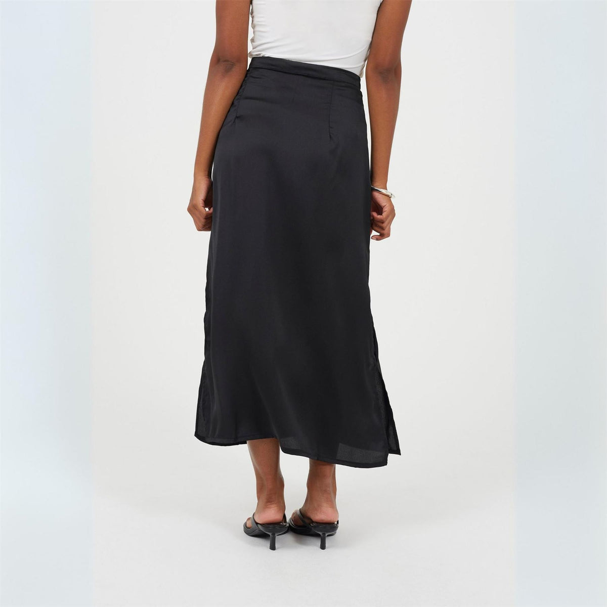 Brave Soul Womens Satin Plain Maxi Skirt