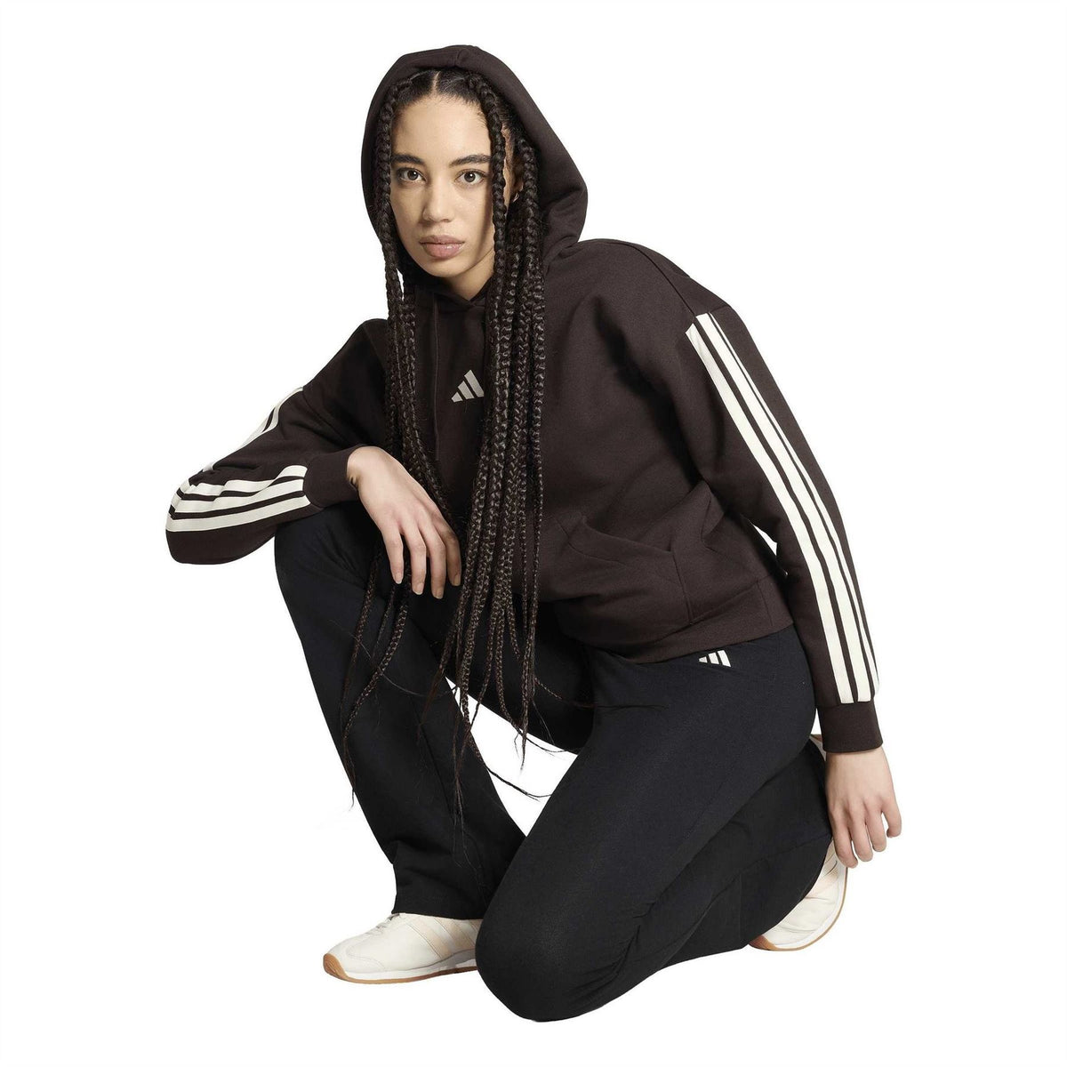 adidas Bold Logo Hooded Neck Long Sleeve Sweatshirt
