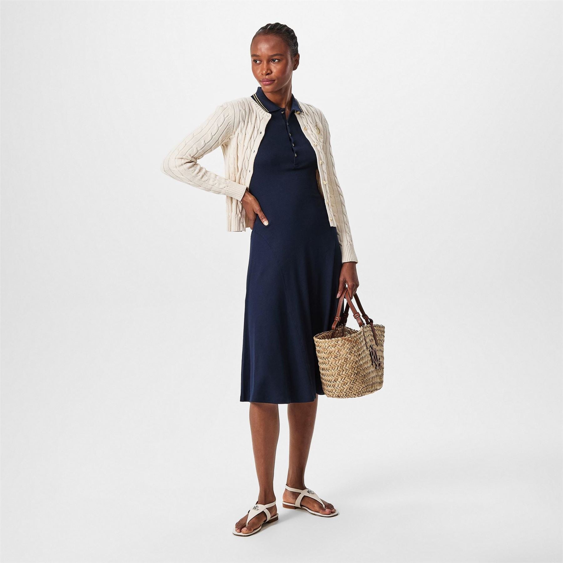 Lauren by Ralph Lauren Everley Toe Post Flatform Sandals