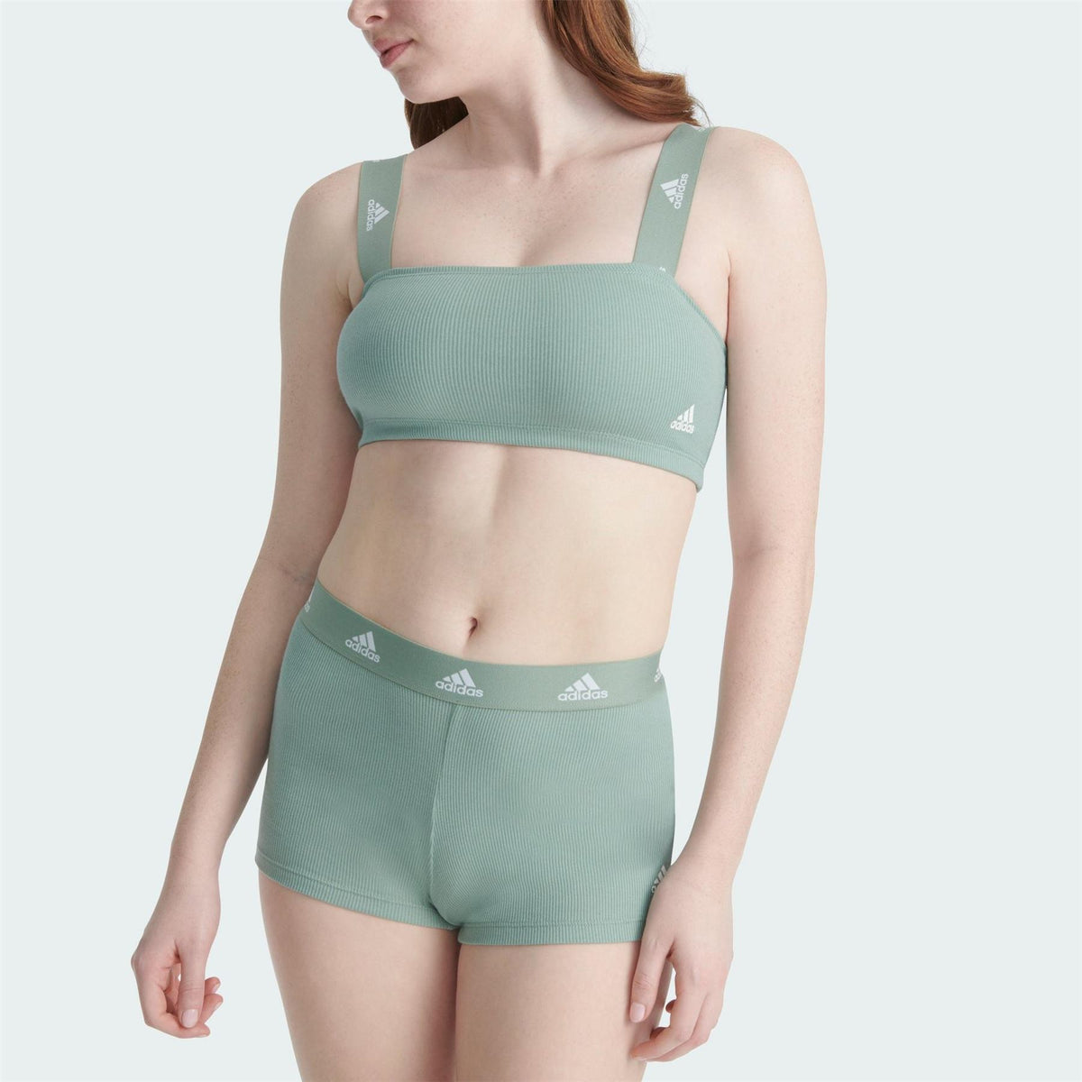 adidas Ribbed Bandeau Strapless Bra