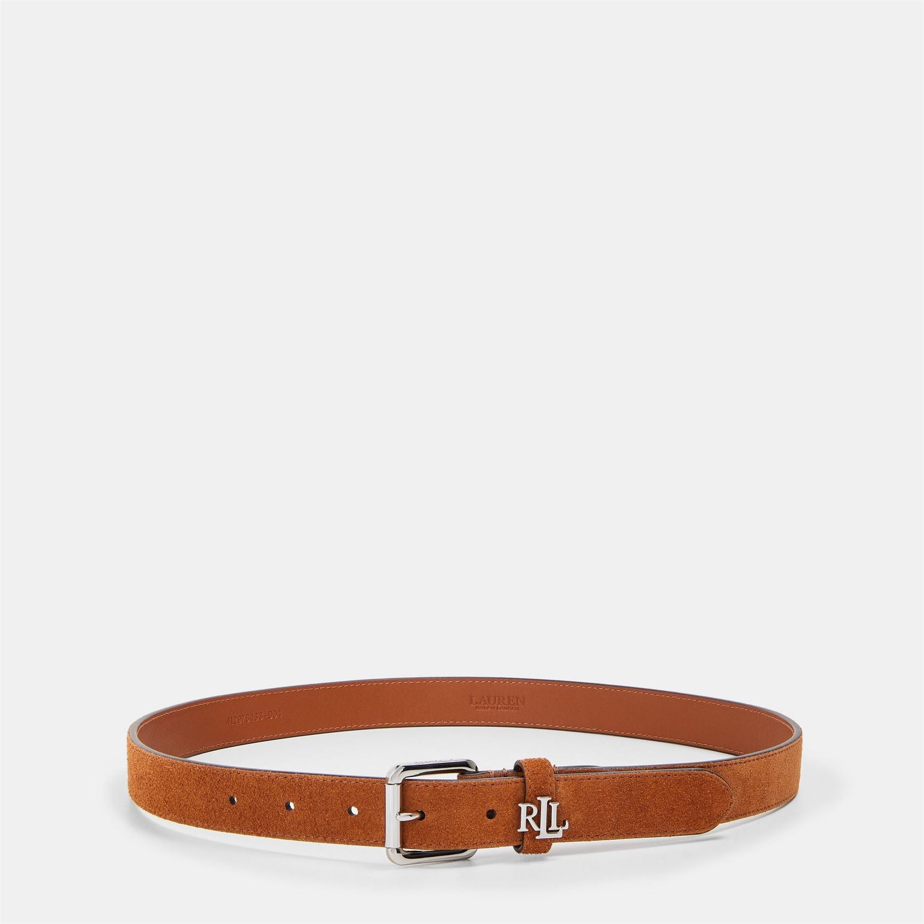 Lauren by Ralph Lauren Leather Logo Pin Buckle Belt