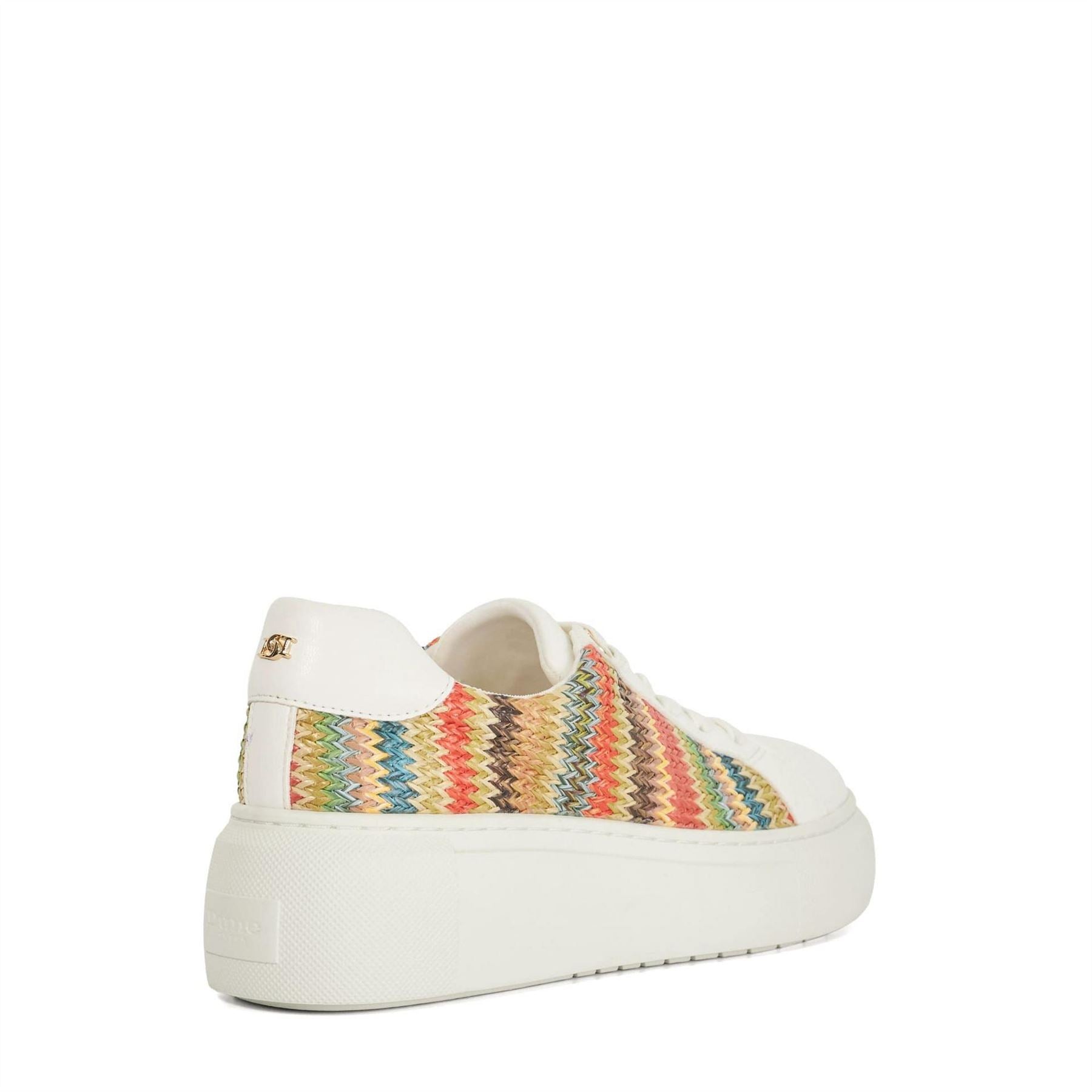 Dune London Chevron Patterned Platform Lace-Up Sneakers