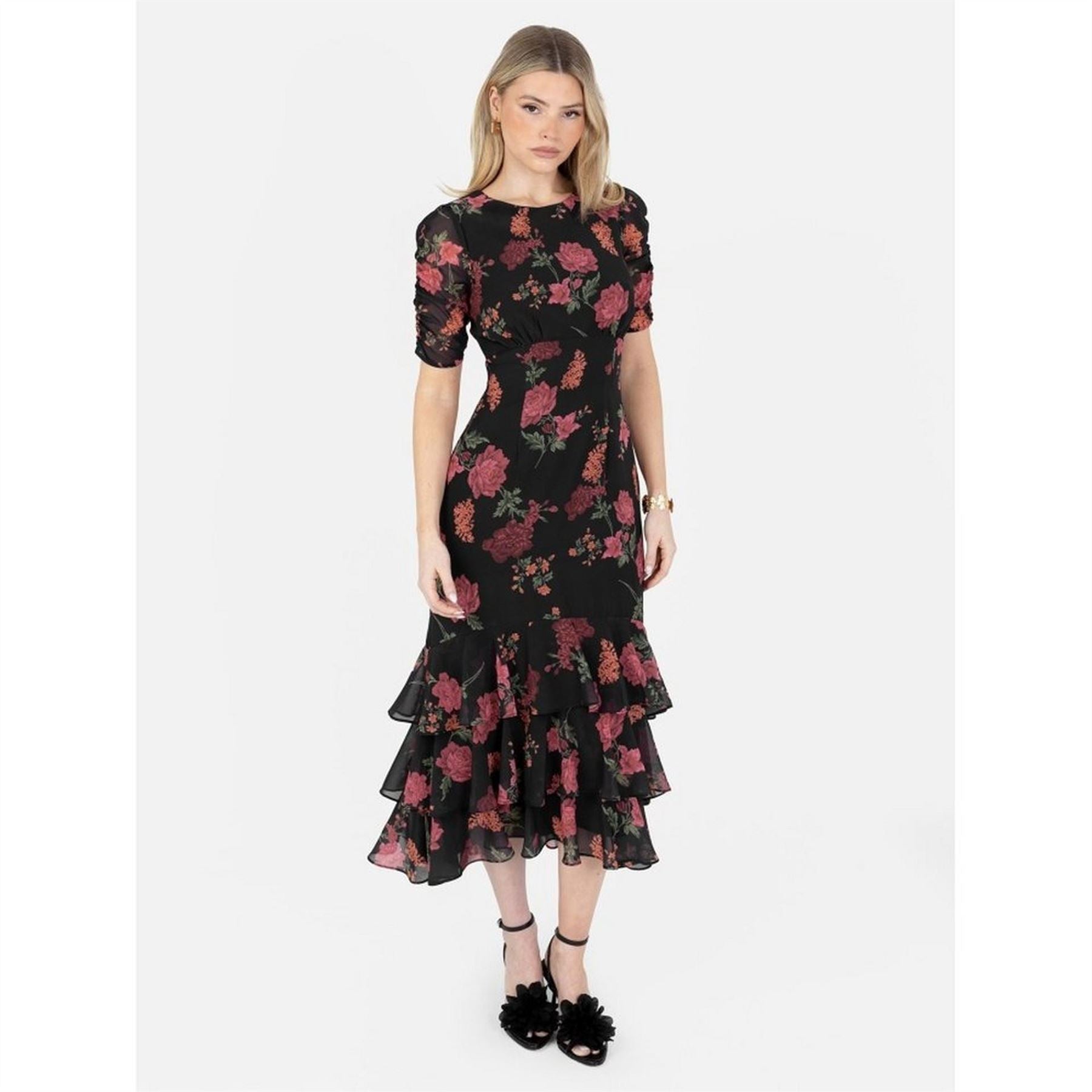 Anaya With Love Keyhole Back Midi A Line Dress