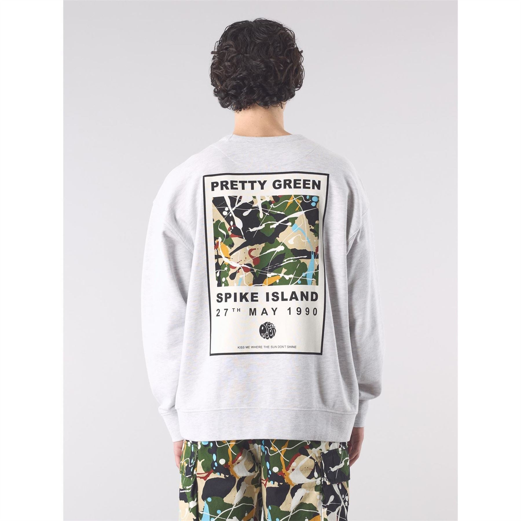Pretty Green Spike Island Graphic Regular Fit Sweatshirt