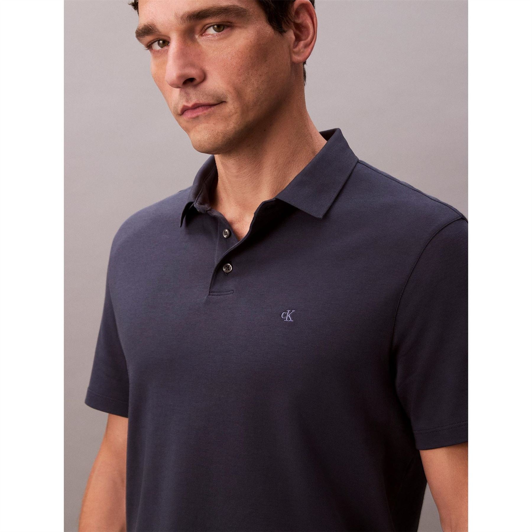 Calvin Klein Jeans Pima Collared Neck Short Sleeve Polo Shirt
