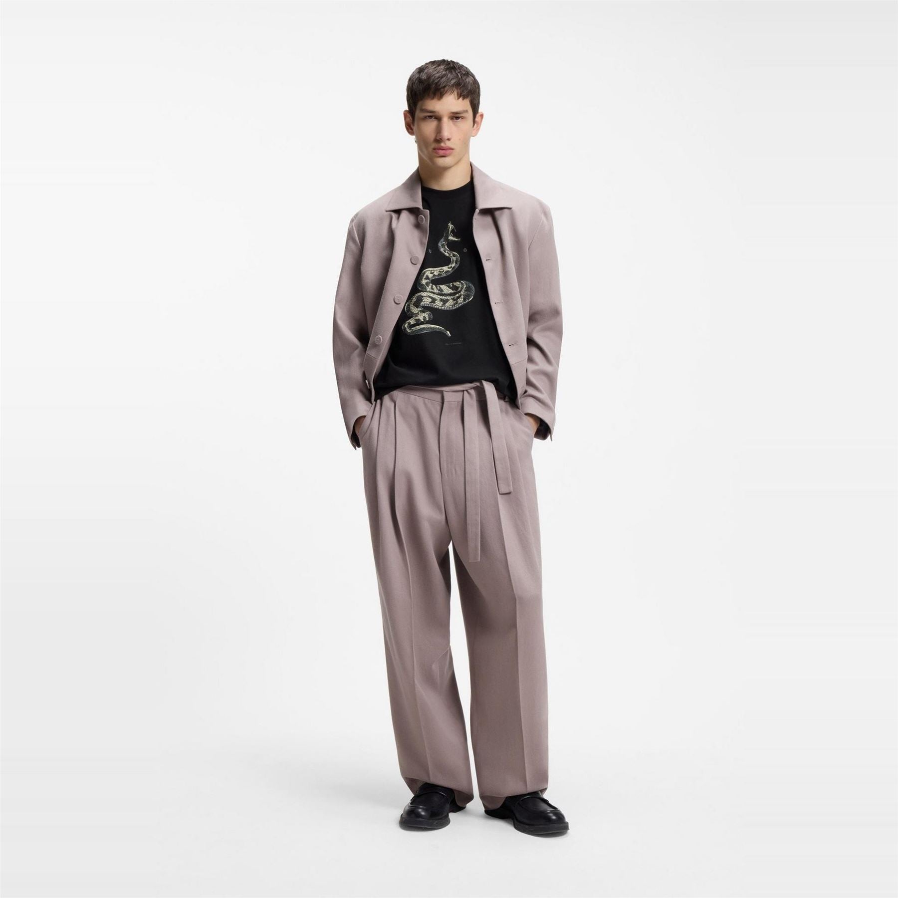 Hugo Cotton Jersey T-Shirt With Spaced Out Logo