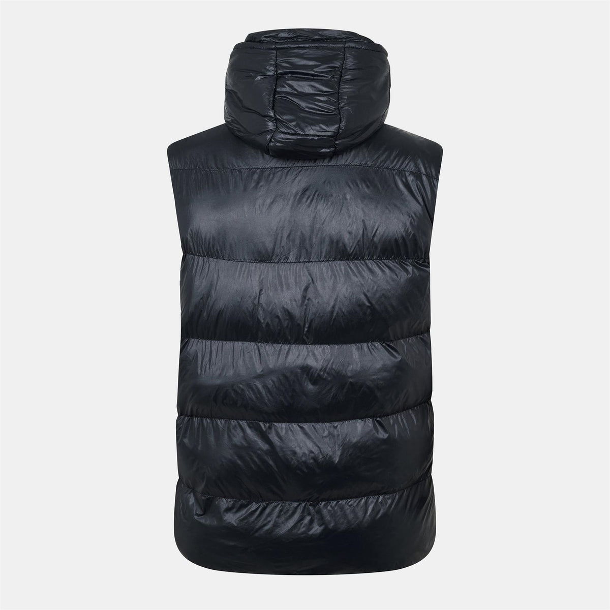 Born Rich Hooded Snap Button Gilet with Zipped Pocket and Logo Badge