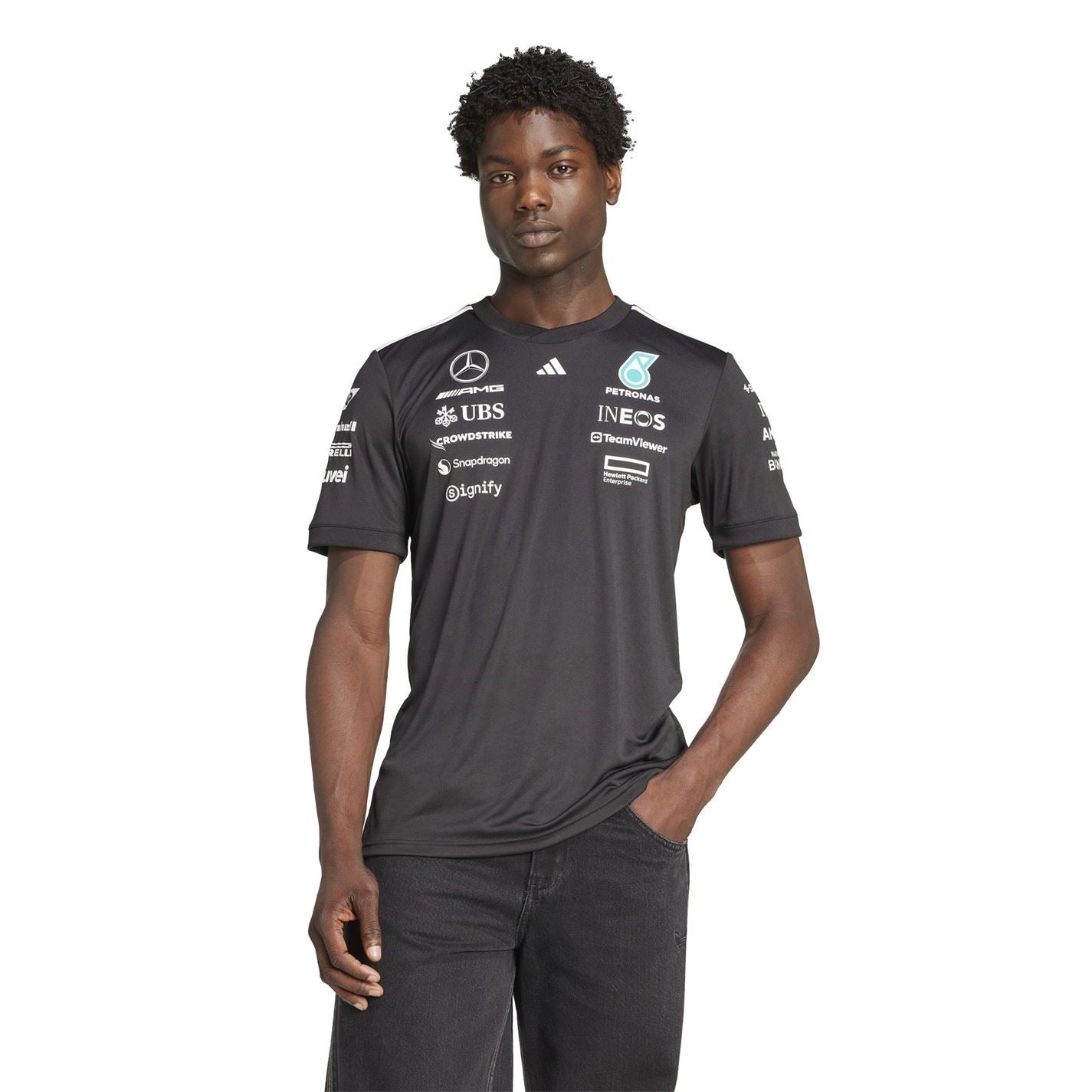 adidas Mens Mercedes Amg Petronas Formula One Team Driver Shirt